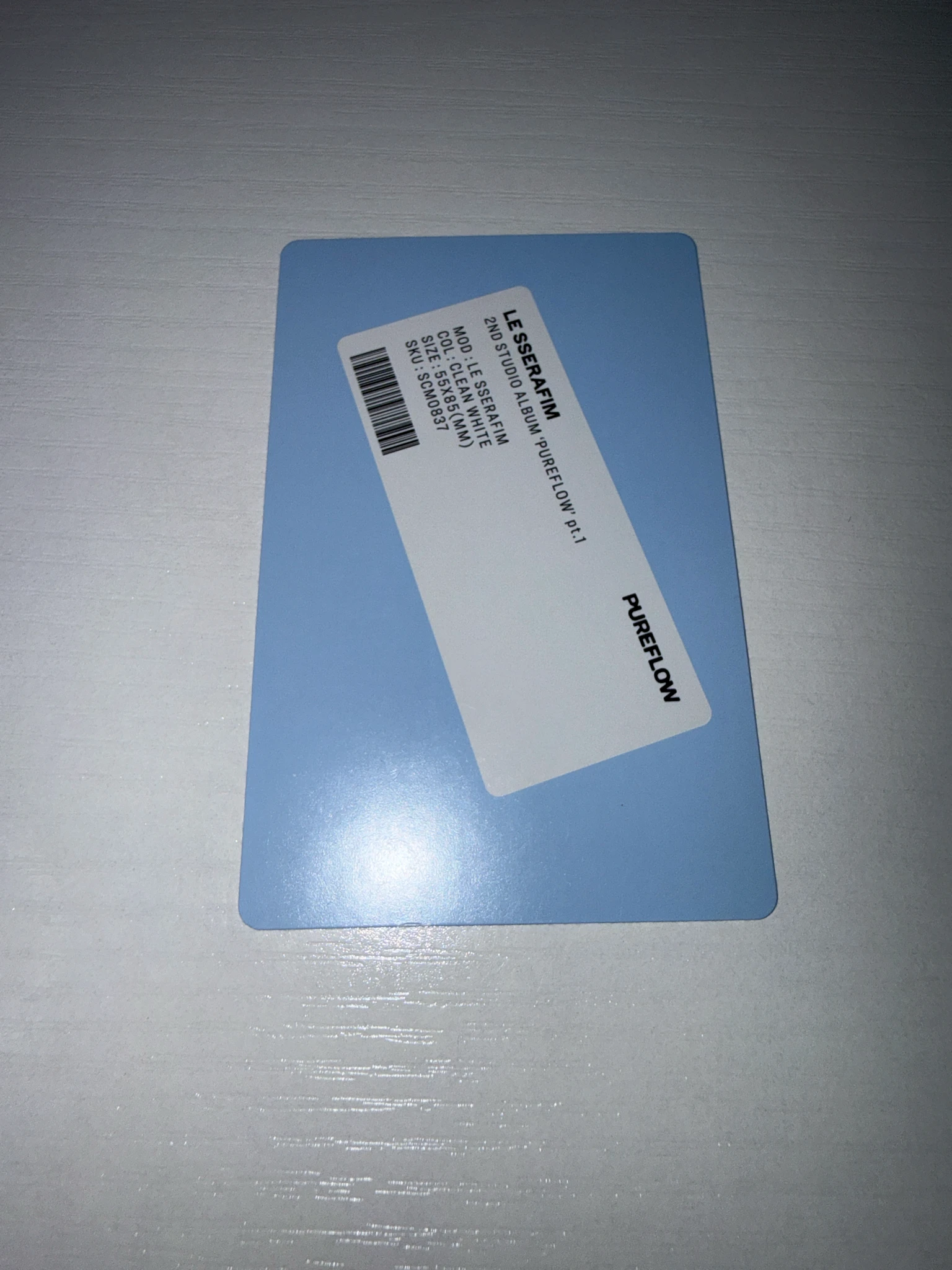 LE SSERAFIM LE SSERAFIM - PUREFLOW pt.1 Album album photocard compact version clean white version listing photo 2