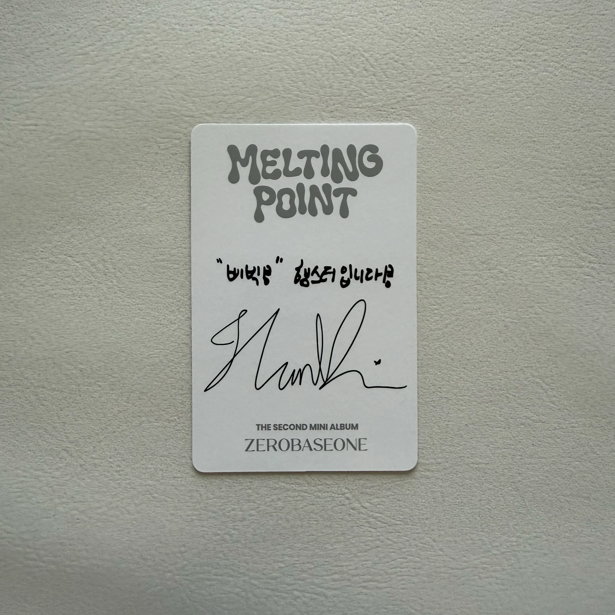 ZEROBASEONE Hanbin ZEROBASEONE - Hanbin - Melting Point Album digipack ver. listing photo 2