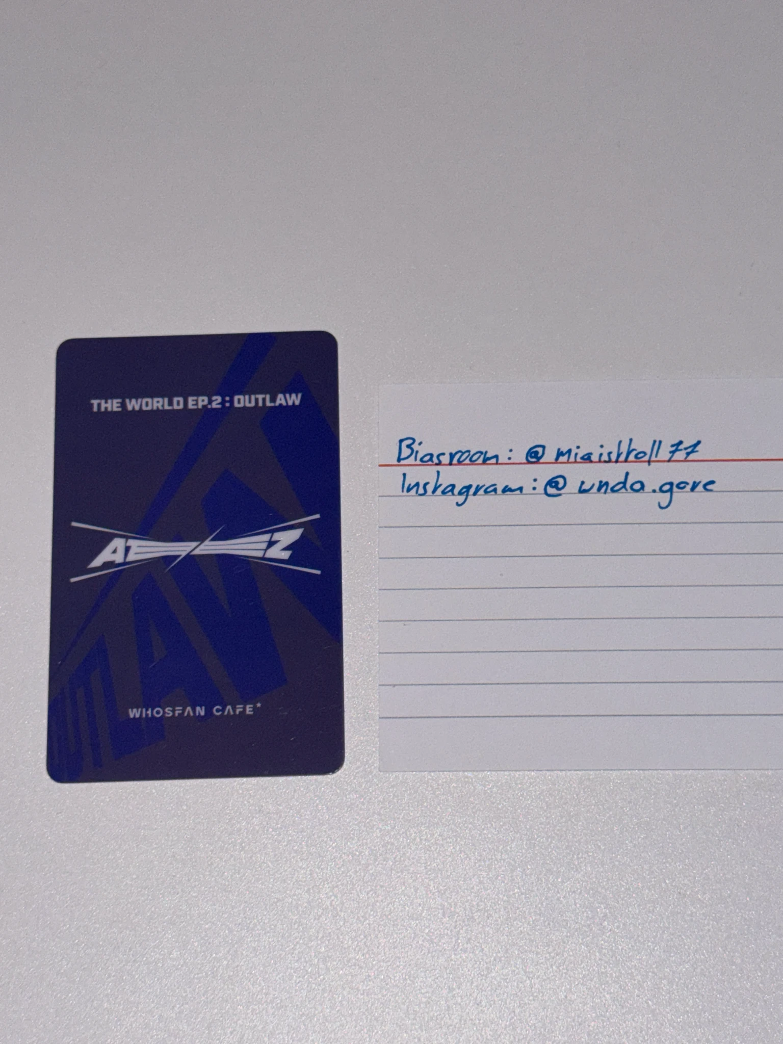 ATEEZ Mingi ATEEZ - Mingi - THE WORLD EP.2 : OUTLAW Album whosfan cafe event lucky draw listing photo 2