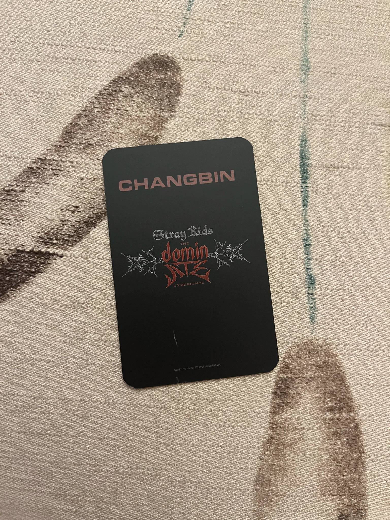 Stray Kids Changbin Stray Kids - Changbin - Stray Kids : The dominATE Experience Event photocard set listing photo 2
