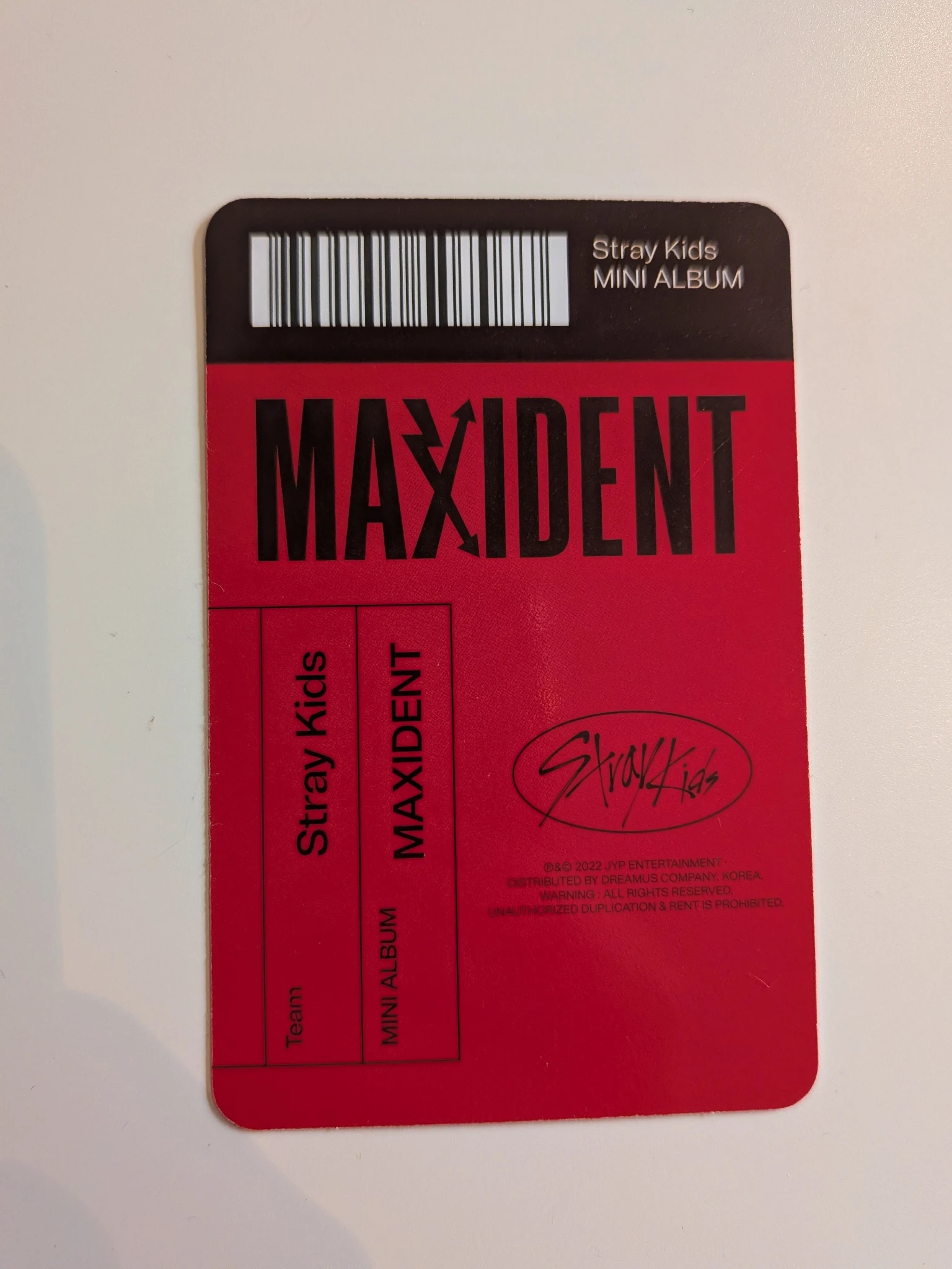 Stray Kids Changbin Stray Kids - Changbin - Maxident Album album photocard pre-order benefit paper case version listing photo 2