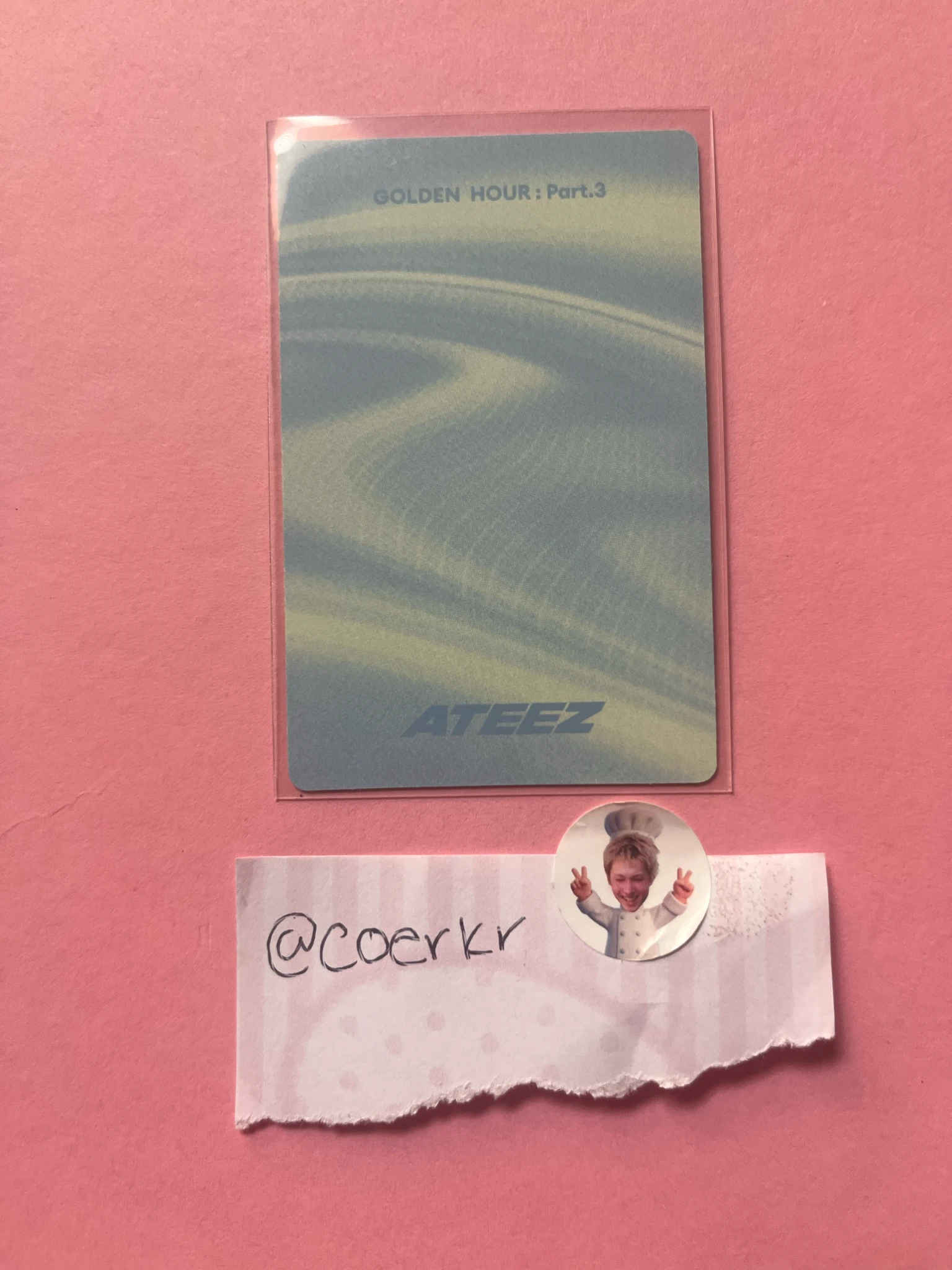 ATEEZ Hongjoong ATEEZ - Hongjoong - Golden Hour : Part.3 Album poca album version 2 album photocard listing photo 2