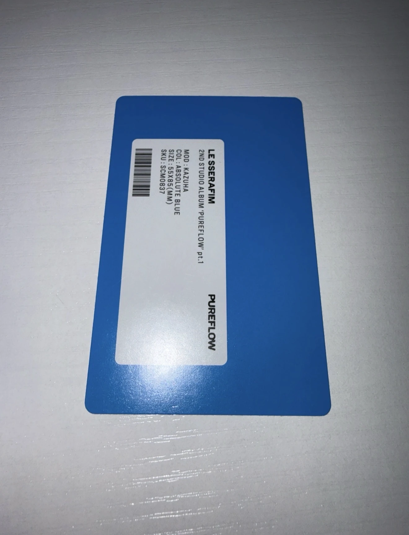 LE SSERAFIM Kazuha LE SSERAFIM - Kazuha - PUREFLOW pt.1 Album album photocard absolute blue version compact version listing photo 2