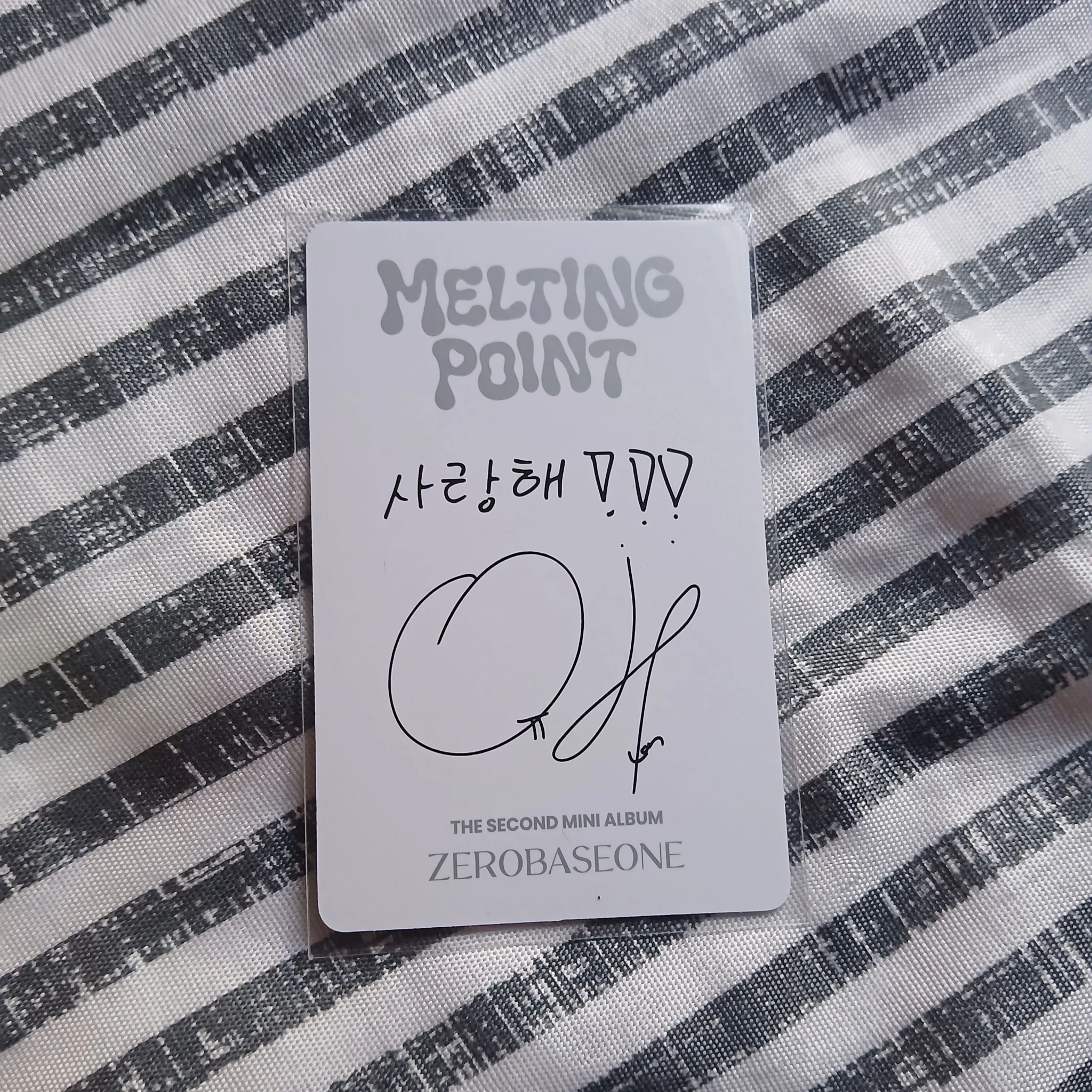 ZEROBASEONE Yujin ZEROBASEONE - Yujin - Melting Point Album album photocard digipack version A version listing photo 2