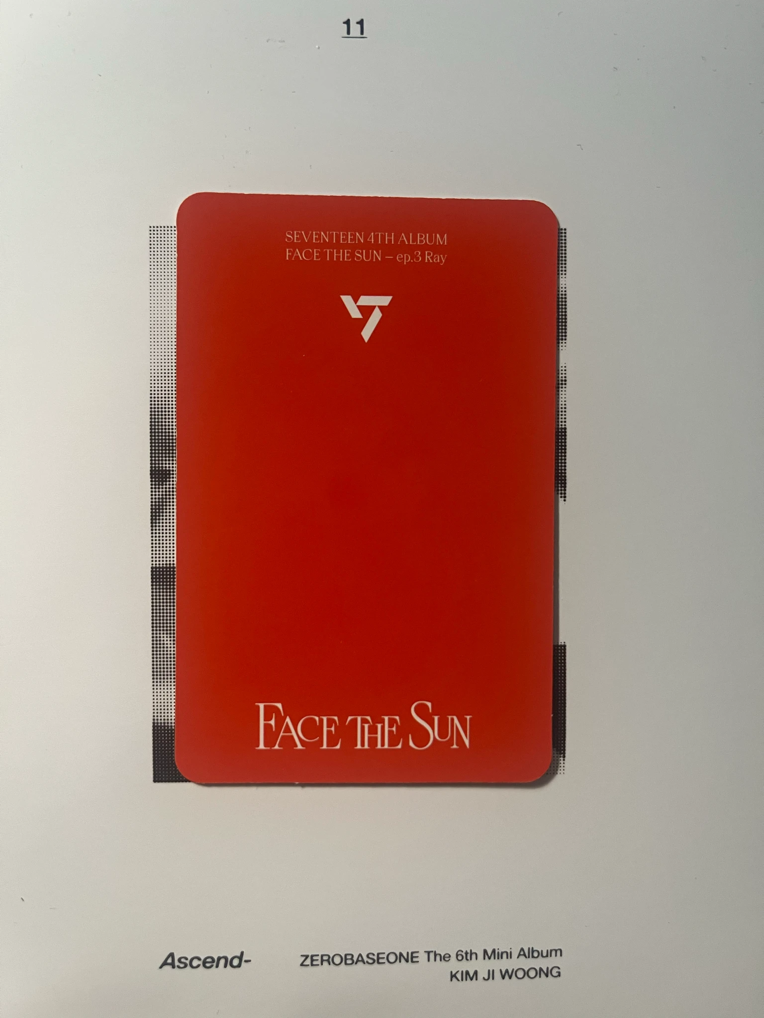 SEVENTEEN DK SEVENTEEN - DK - Face the Sun Album album photocard ray version listing photo 2