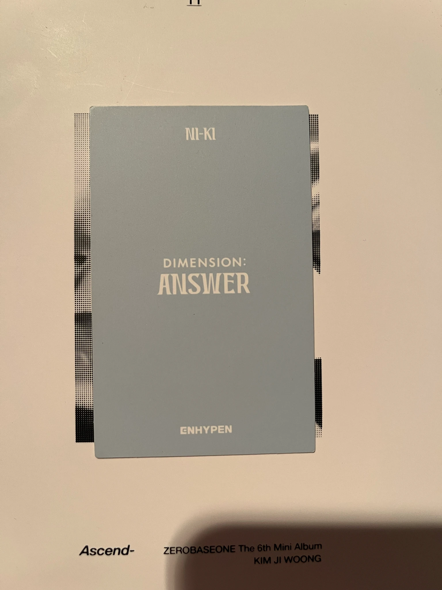 ENHYPEN Ni-ki ENHYPEN - Ni-ki - DIMENSION : ANSWER Album polaroid yet version album photocard korean album listing photo 2