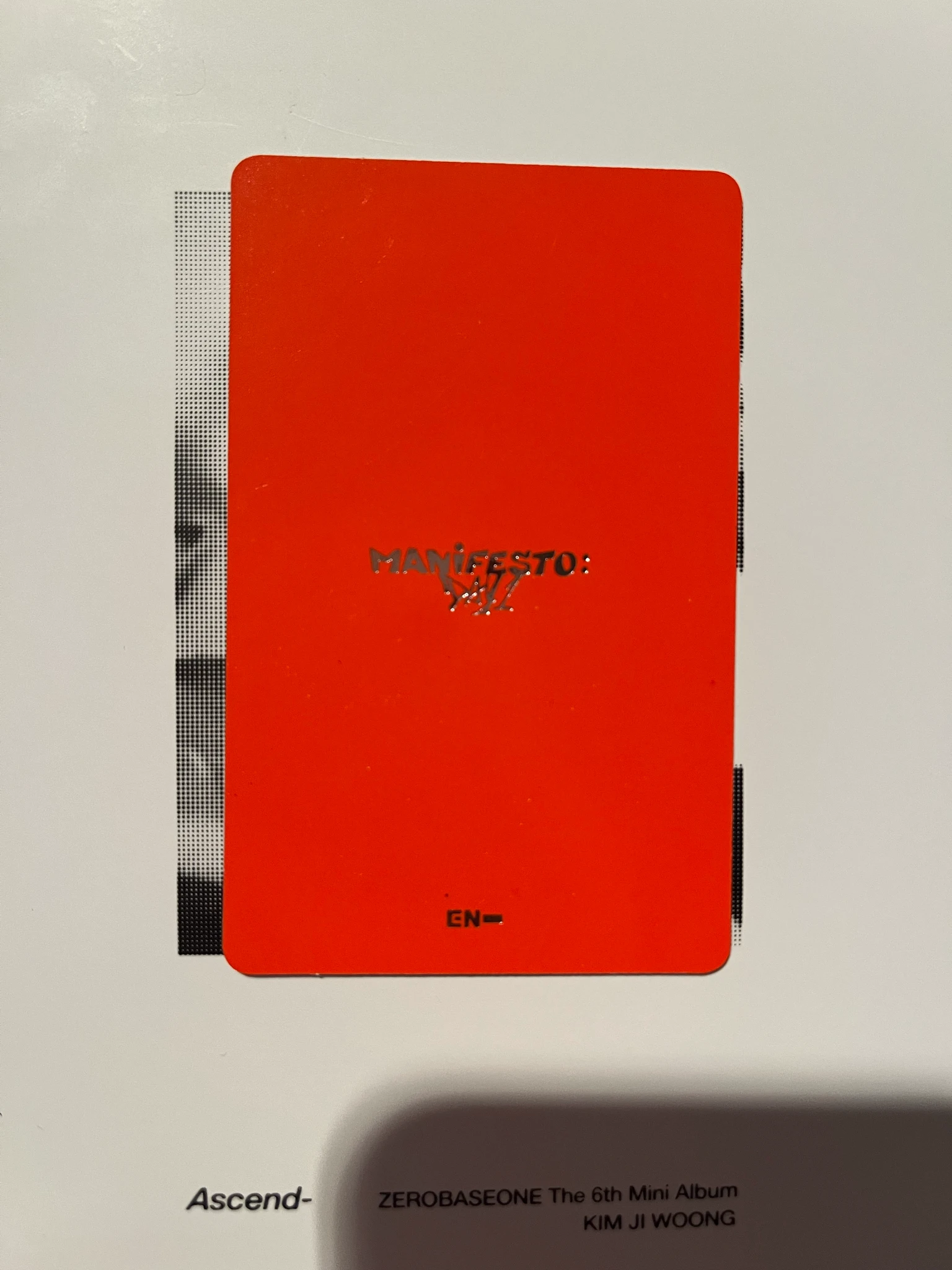 ENHYPEN Sunoo ENHYPEN - Sunoo - MANIFESTO: DAY 1 Album album photocard korean album standard version M version J version listing photo 2