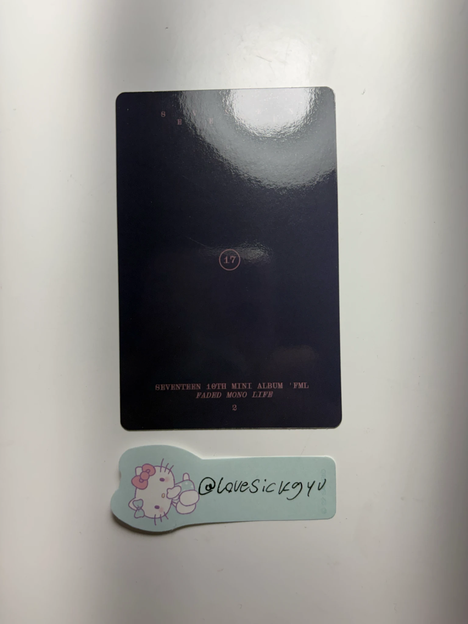 SEVENTEEN The8 SEVENTEEN - The8 - FML Album album photocard faded mono life navy back listing photo 2