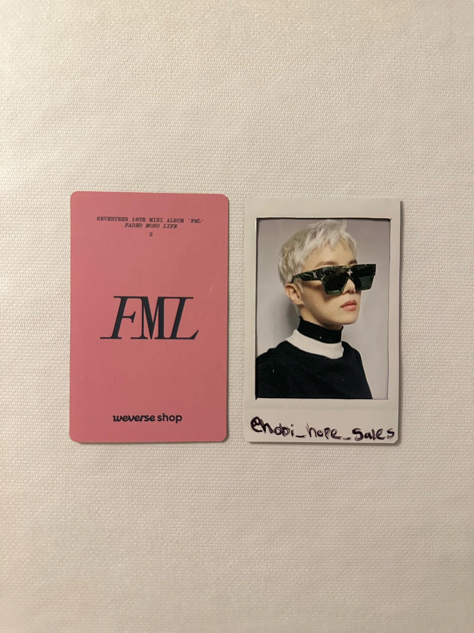 SEVENTEEN Jeonghan SEVENTEEN - Jeonghan - FML Album weverse global shop (wvg) pob (pre-order benefit) 'regular' version listing photo 2