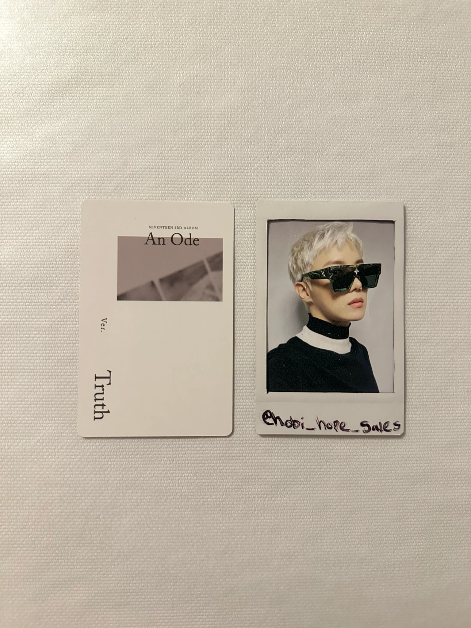 SEVENTEEN Seungkwan SEVENTEEN - Seungkwan - An Ode Album album photocard truth version white back listing photo 2