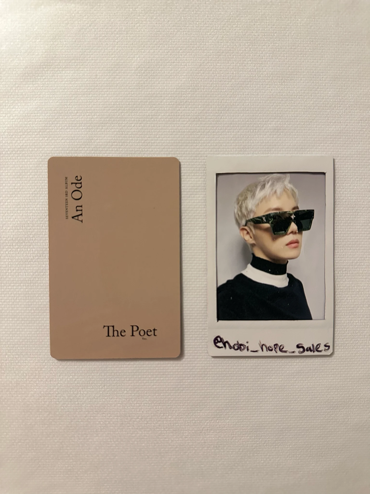 SEVENTEEN Hoshi SEVENTEEN - Hoshi - An Ode Album album photocard the poet version beige back listing photo 2