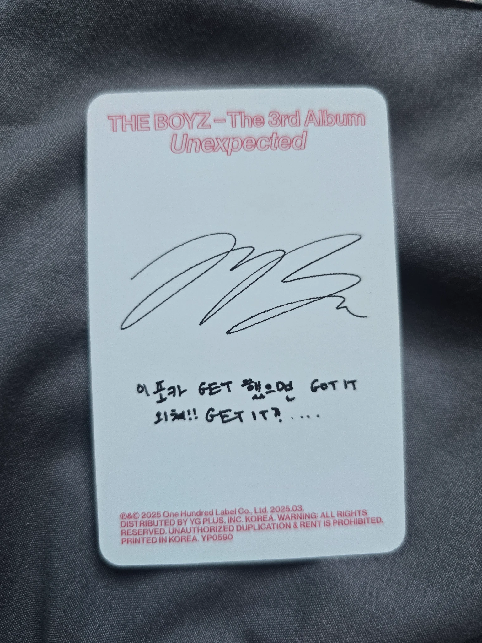 THE BOYZ Jacob THE BOYZ - Jacob - Unexpected Album breakthrough version album photocard listing photo 2