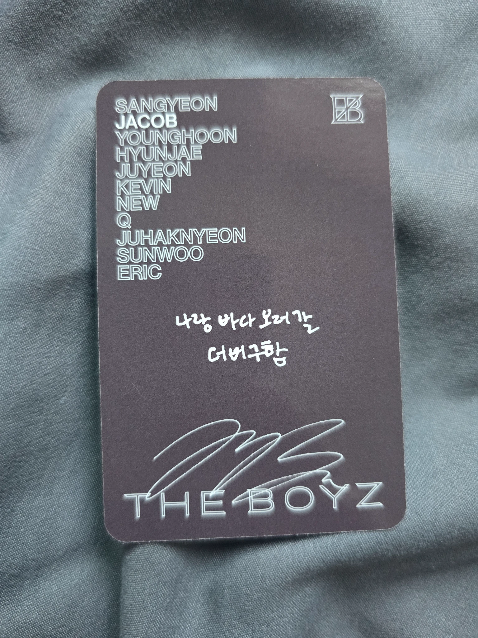 THE BOYZ Jacob THE BOYZ - Jacob - Unexpected Album become version album photocard listing photo 2