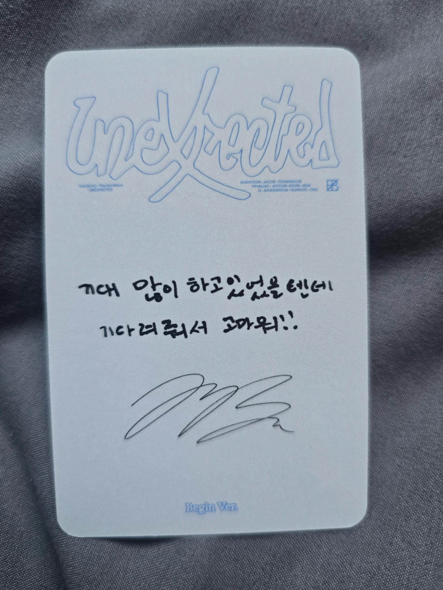 THE BOYZ Jacob THE BOYZ - Jacob - Unexpected Album begin version album photocard listing photo 2