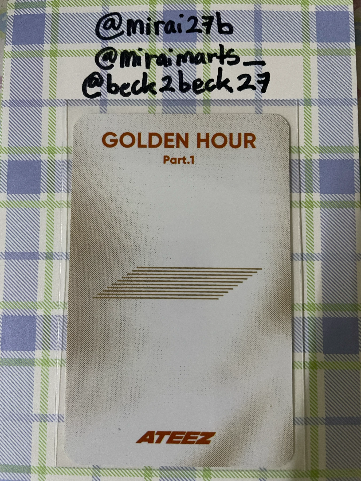 ATEEZ Seonghwa ATEEZ - Seonghwa - Golden Hour : Part.1 Album listing photo 2
