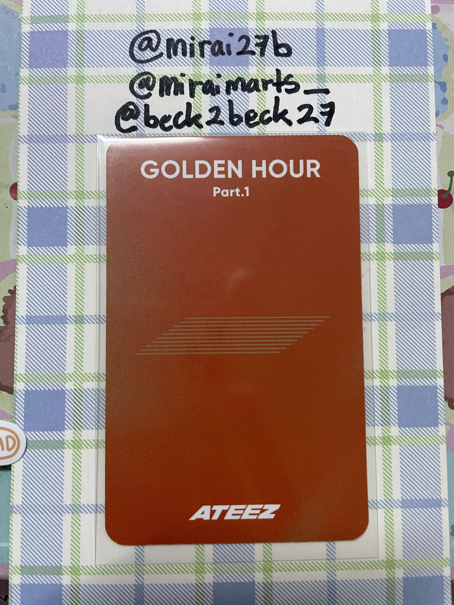 ATEEZ Yeosang ATEEZ - Yeosang - Golden Hour : Part.1 Album album photocard platform version listing photo 2