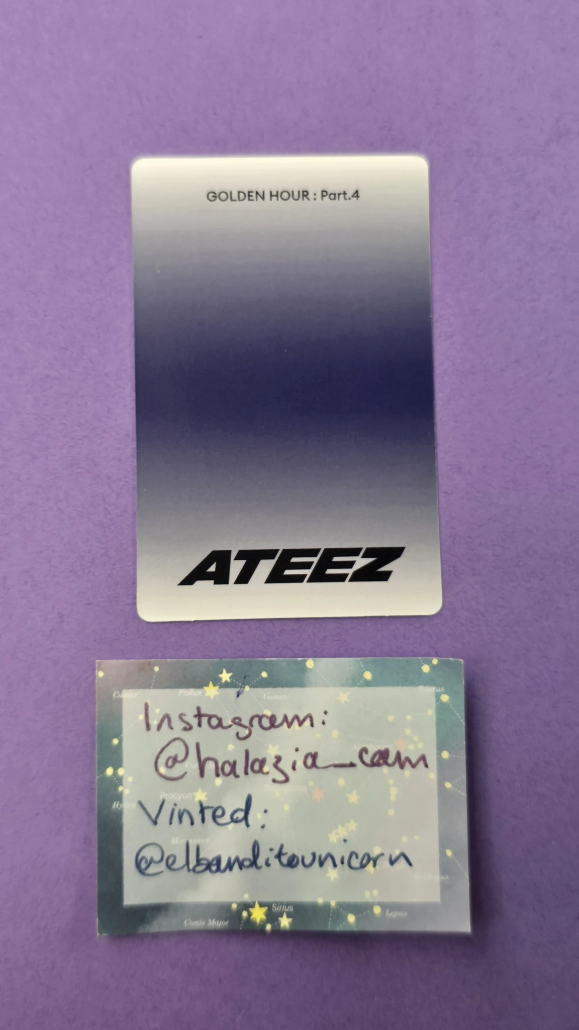 ATEEZ Yeosang ATEEZ - Yeosang - Golden Hour : Part.4 Album album photocard poca album listing photo 2