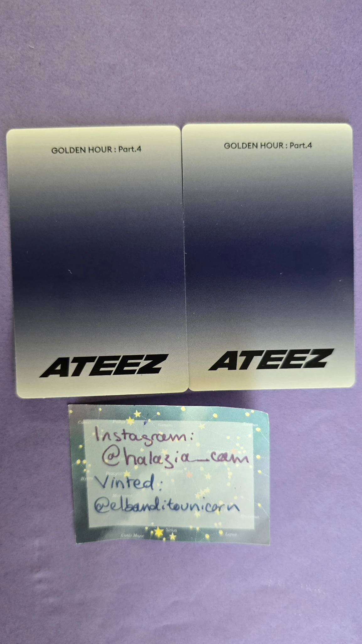 ATEEZ Wooyoung ATEEZ - Wooyoung - Golden Hour : Part.4 Album album photocard poca album listing photo 2