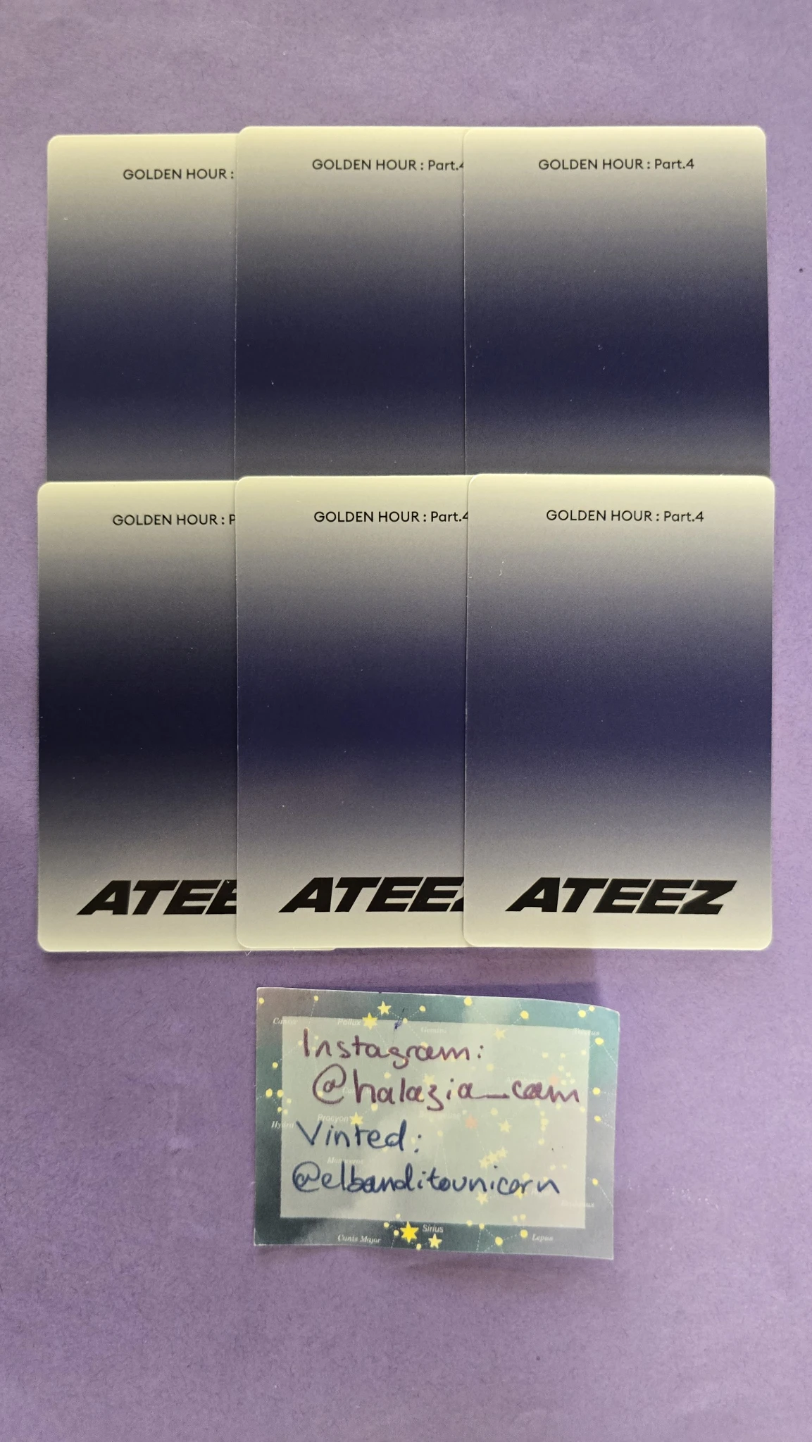 ATEEZ Wooyoung ATEEZ - Wooyoung - Golden Hour : Part.4 Album album photocard poca album listing photo 2