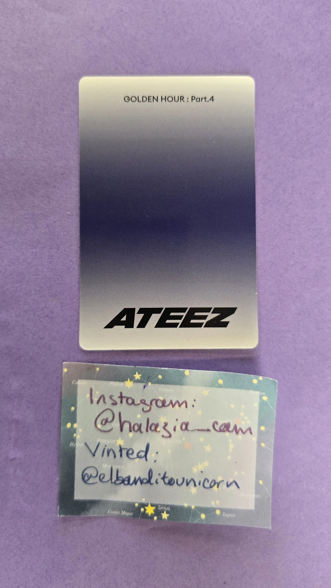 ATEEZ Wooyoung ATEEZ - Wooyoung - Golden Hour : Part.4 Album album photocard poca album listing photo 2