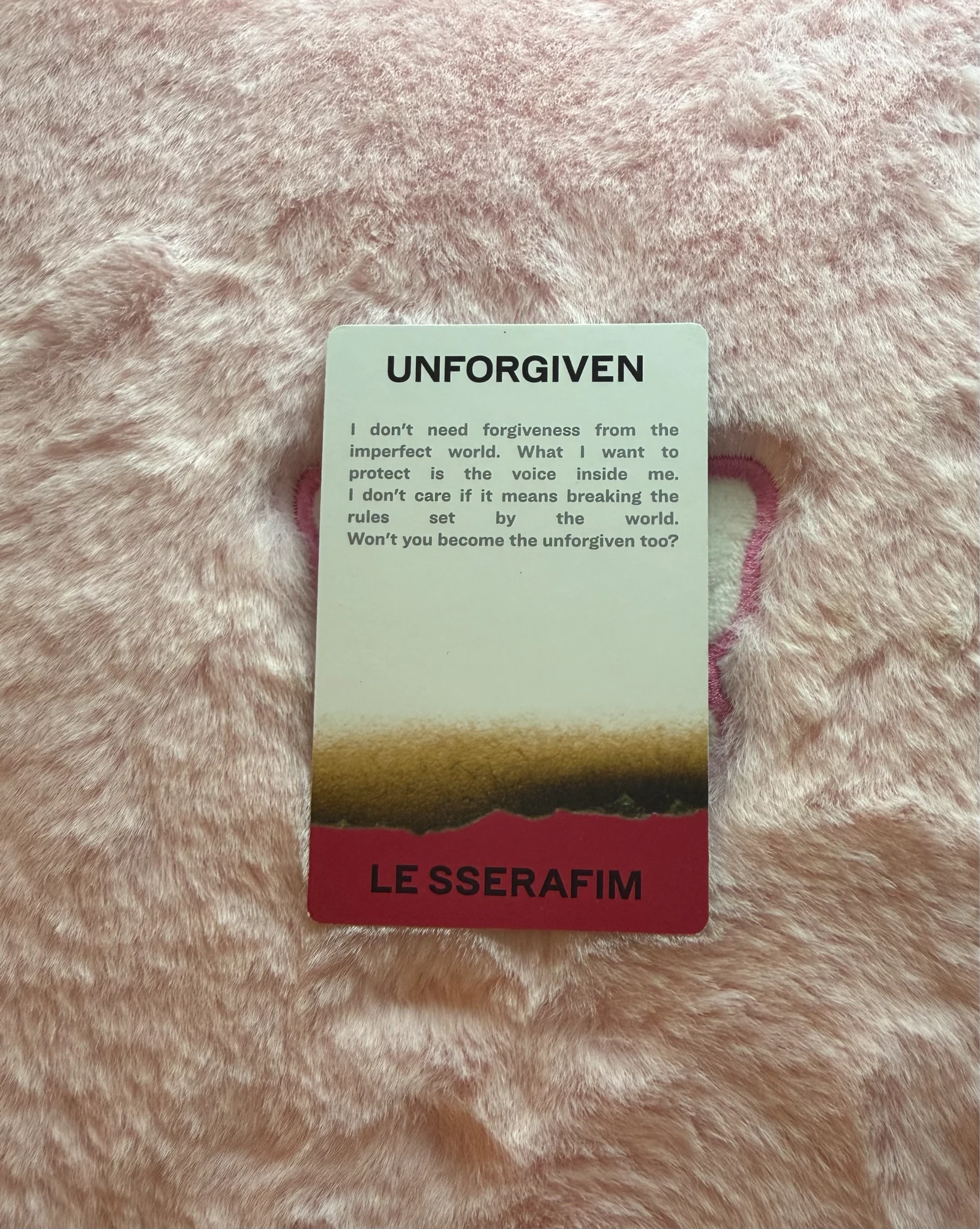 LE SSERAFIM Sakura LE SSERAFIM - Sakura - UNFORGIVEN Album album photocard dusty amber ver. listing photo 2
