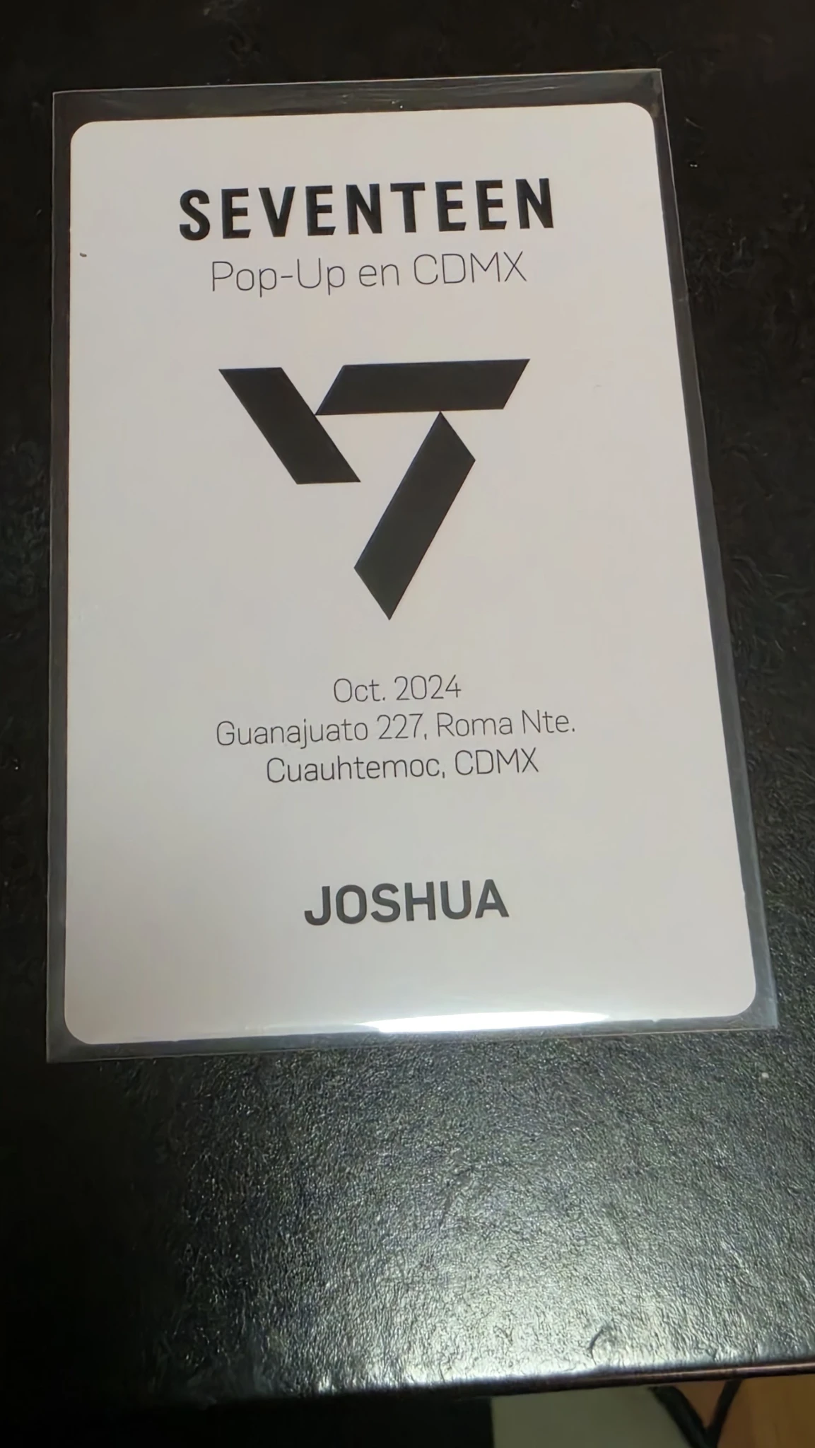 SEVENTEEN Joshua SEVENTEEN - Joshua - CDMX POP UPS Event lucky draw listing photo 2