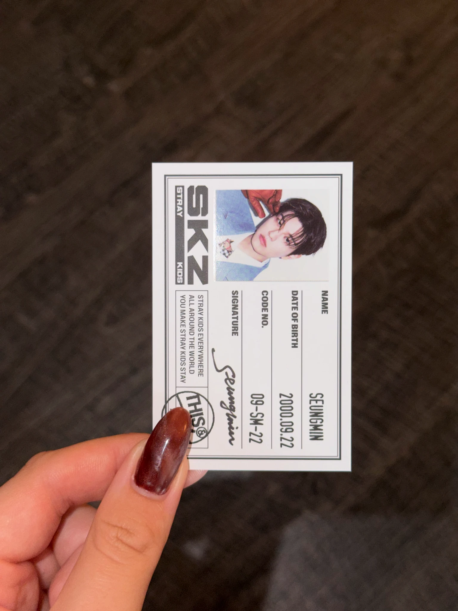 Stray Kids Seungmin Stray Kids - Seungmin - This & That Album album photocard id card this version listing photo 2