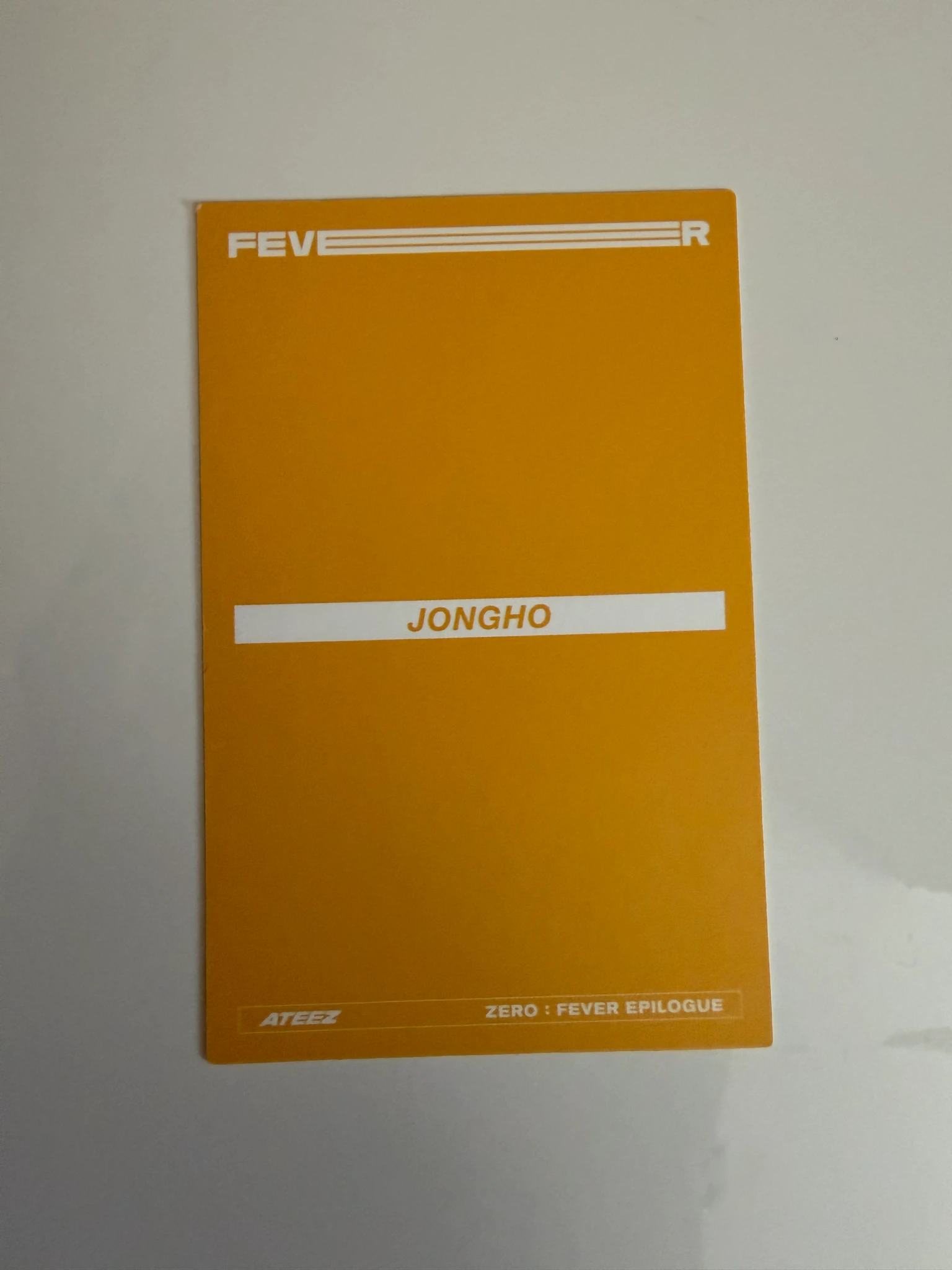ATEEZ Jongho ATEEZ - Jongho - ZERO : FEVER EPILOGUE Album album photocard Z version limited version listing photo 2