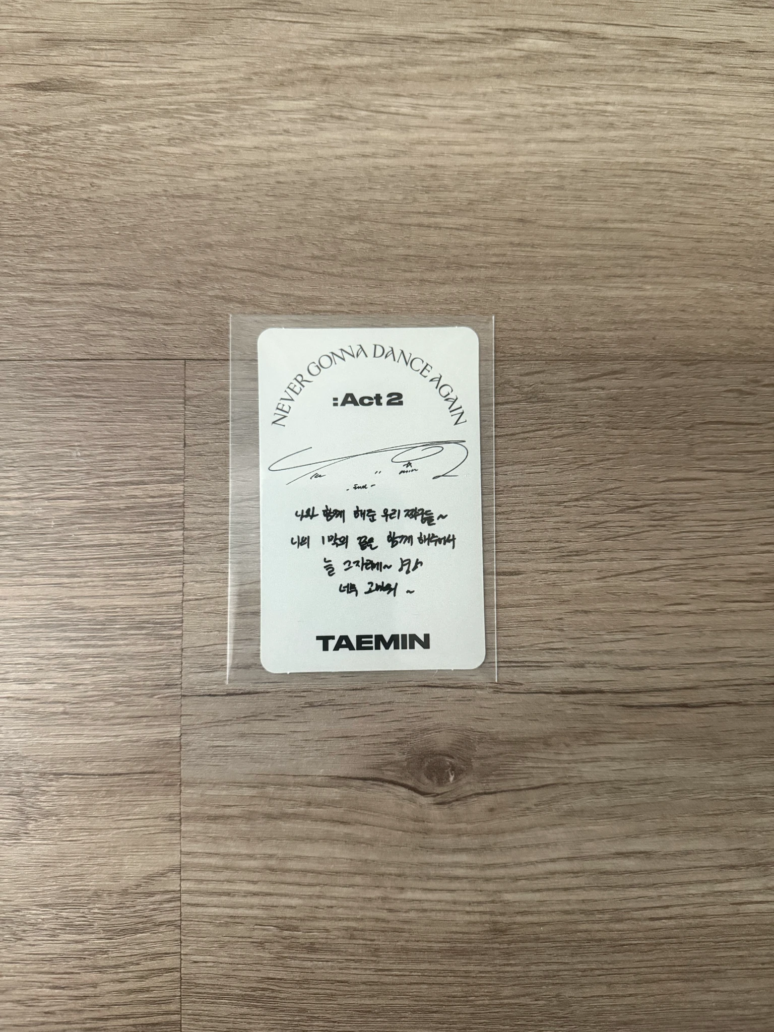 Taemin Taemin Taemin - Taemin - Never Gonna Dance Again: Act 2 - The 3rd Album Album album photocard korean album IDEA ver. listing photo 2