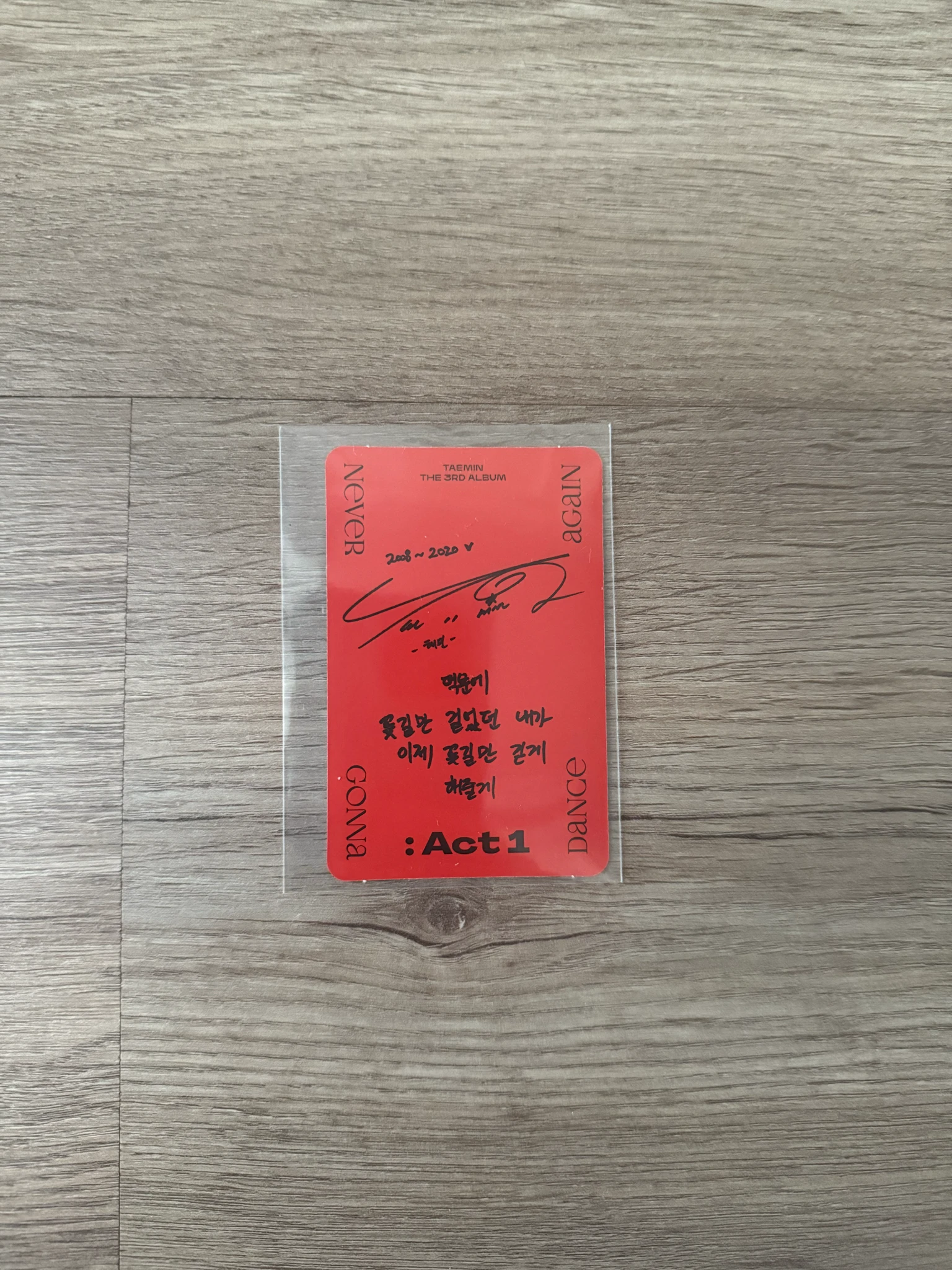 Taemin Taemin Taemin - Taemin - Never Gonna Dance Again: Act 1 - The 3rd Album Album innocent ver. album photocard korean album listing photo 2