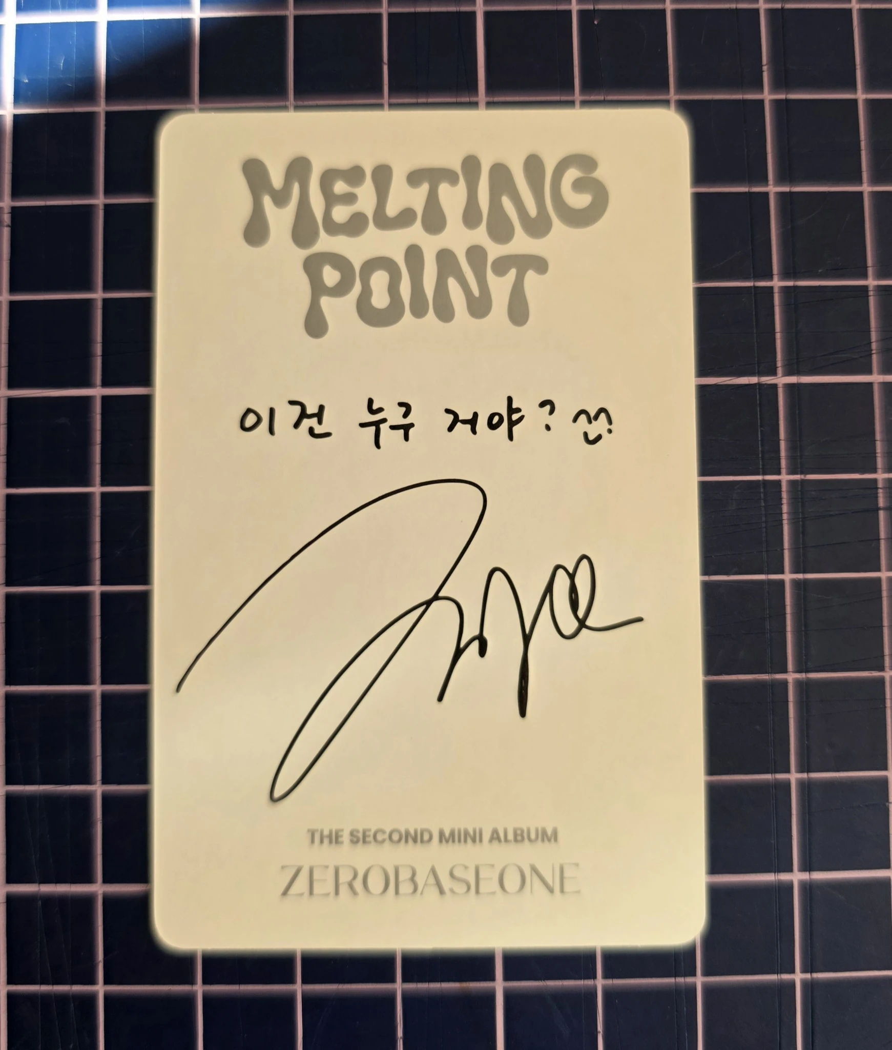 ZEROBASEONE Hao ZEROBASEONE - Hao - Melting Point Album digipack version album photocard B version listing photo 2