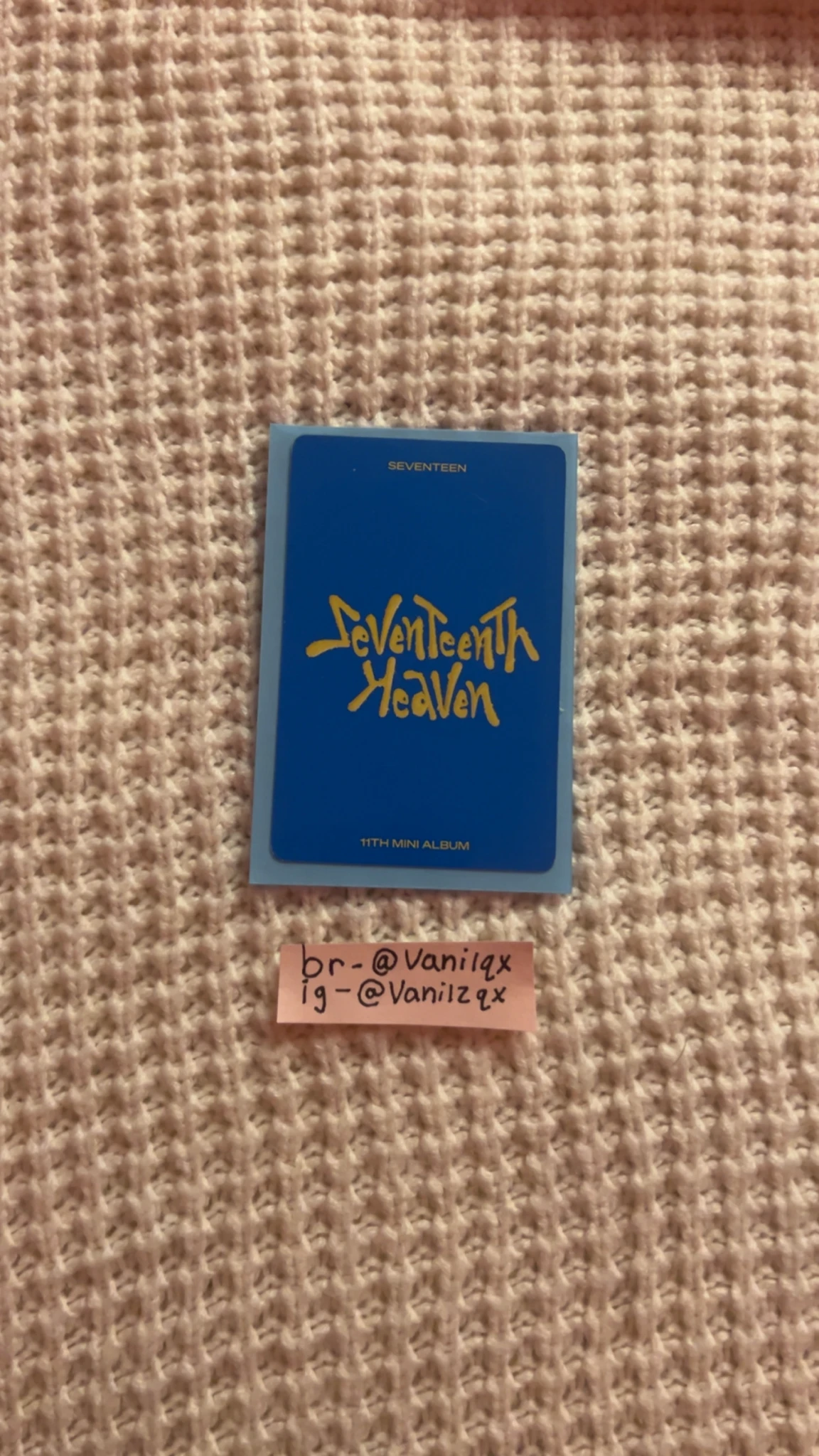 SEVENTEEN Wonwoo SEVENTEEN - Wonwoo - Seventeenth Heaven Album carat version album photocard listing photo 2