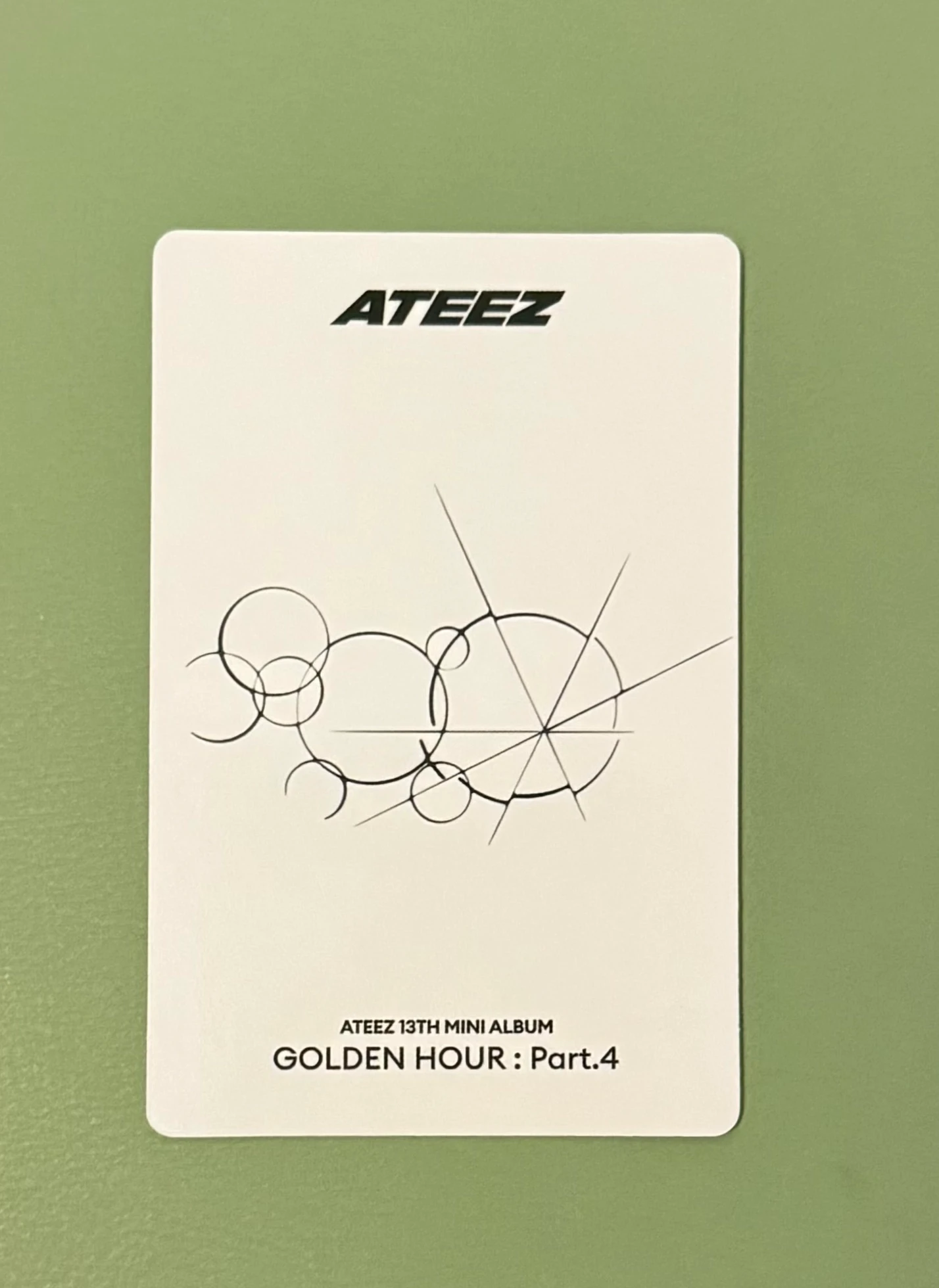 ATEEZ Wooyoung ATEEZ - Wooyoung - Golden Hour : Part.4 Album pob (pre-order benefit) toktoq poca album listing photo 2