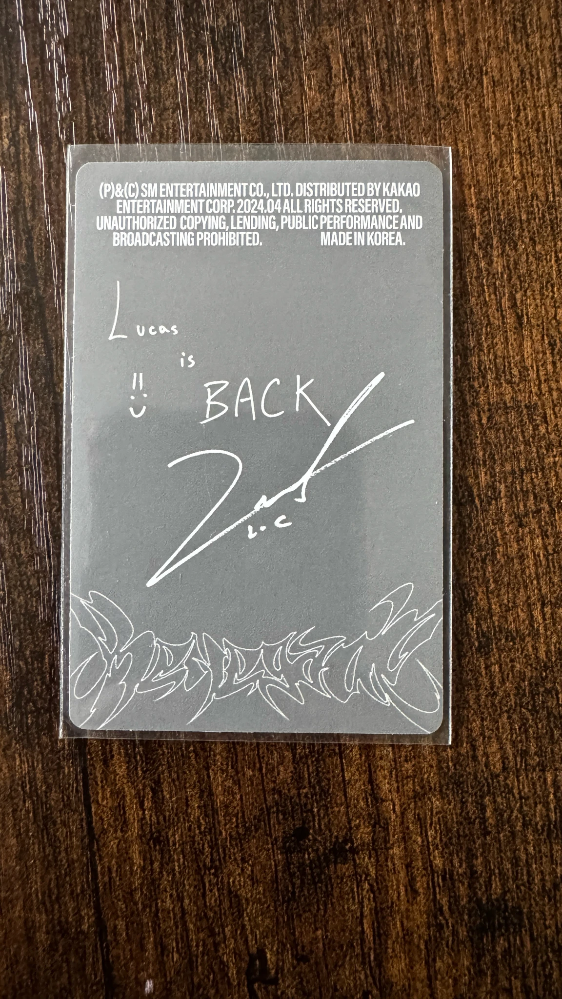 Lucas Lucas Lucas - Lucas - Renegade  Album album photocard listing photo 2