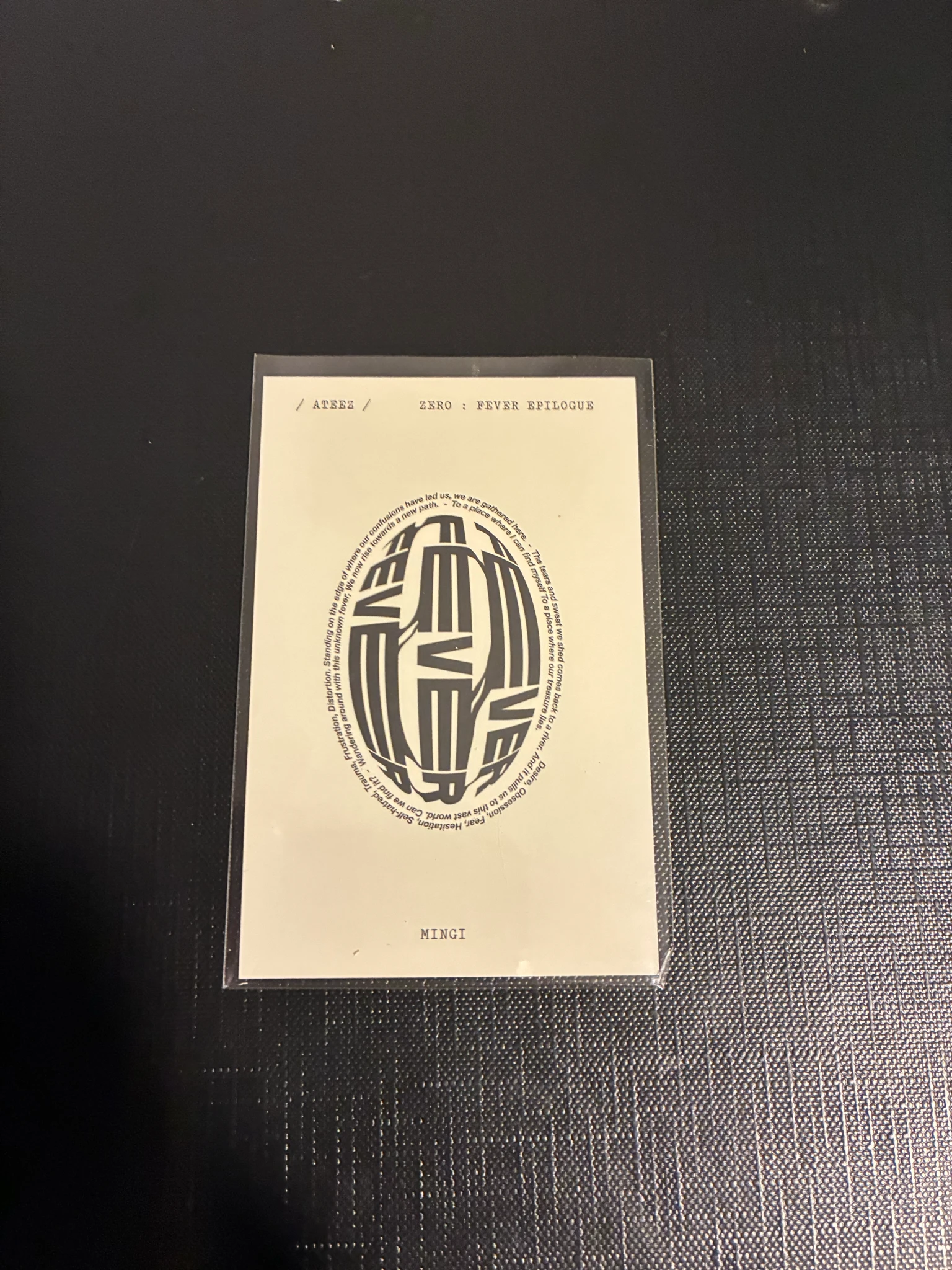 ATEEZ Mingi ATEEZ - Mingi - ZERO : FEVER EPILOGUE Album poca album listing photo 2