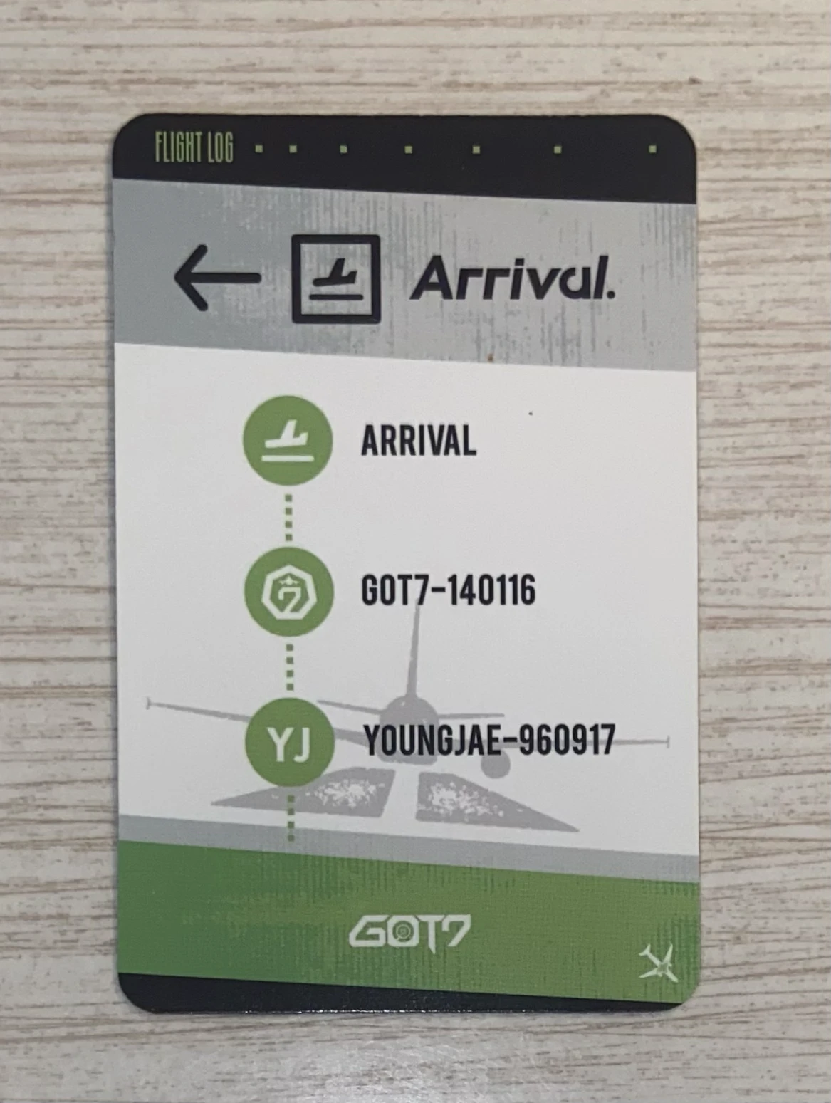 GOT7 Youngjae GOT7 - Youngjae - FLIGHT LOG: ARRIVAL Album album photocard making version listing photo 2