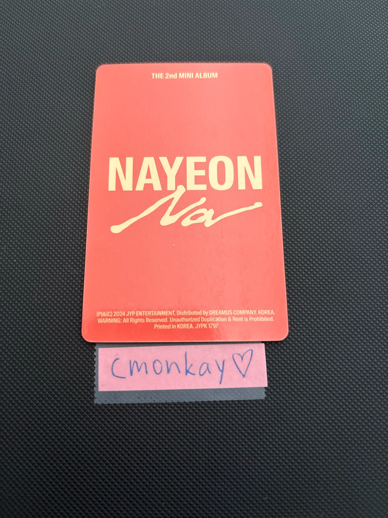 TWICE Nayeon TWICE-NoMember-Album-nayeon na (solo) listing photo 2