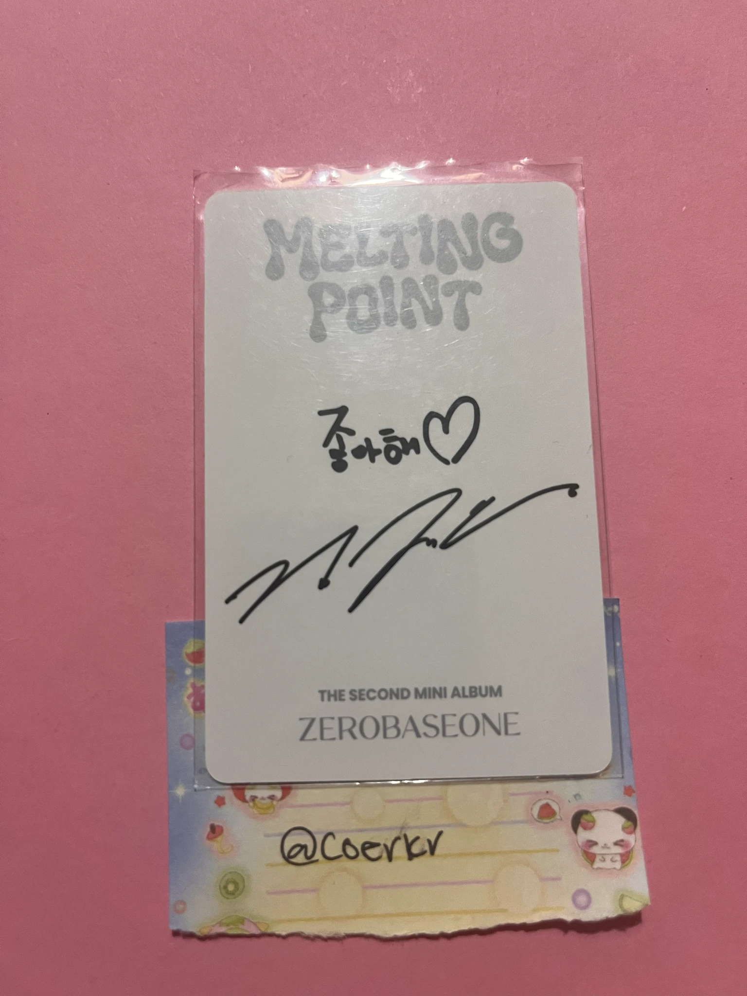 ZEROBASEONE Jiwoong ZEROBASEONE - Jiwoong - Melting Point Album digipack version album photocard B version listing photo 2