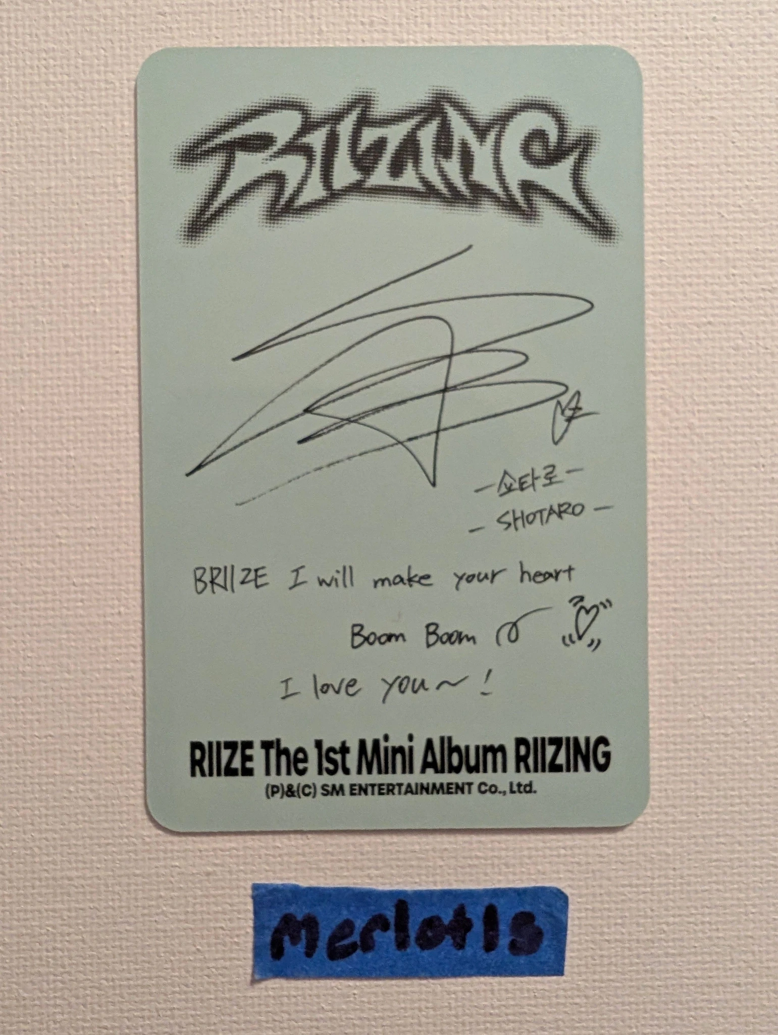 RIIZE Shotaro RIIZE - Shotaro - Riizing Album album photocard listing photo 2