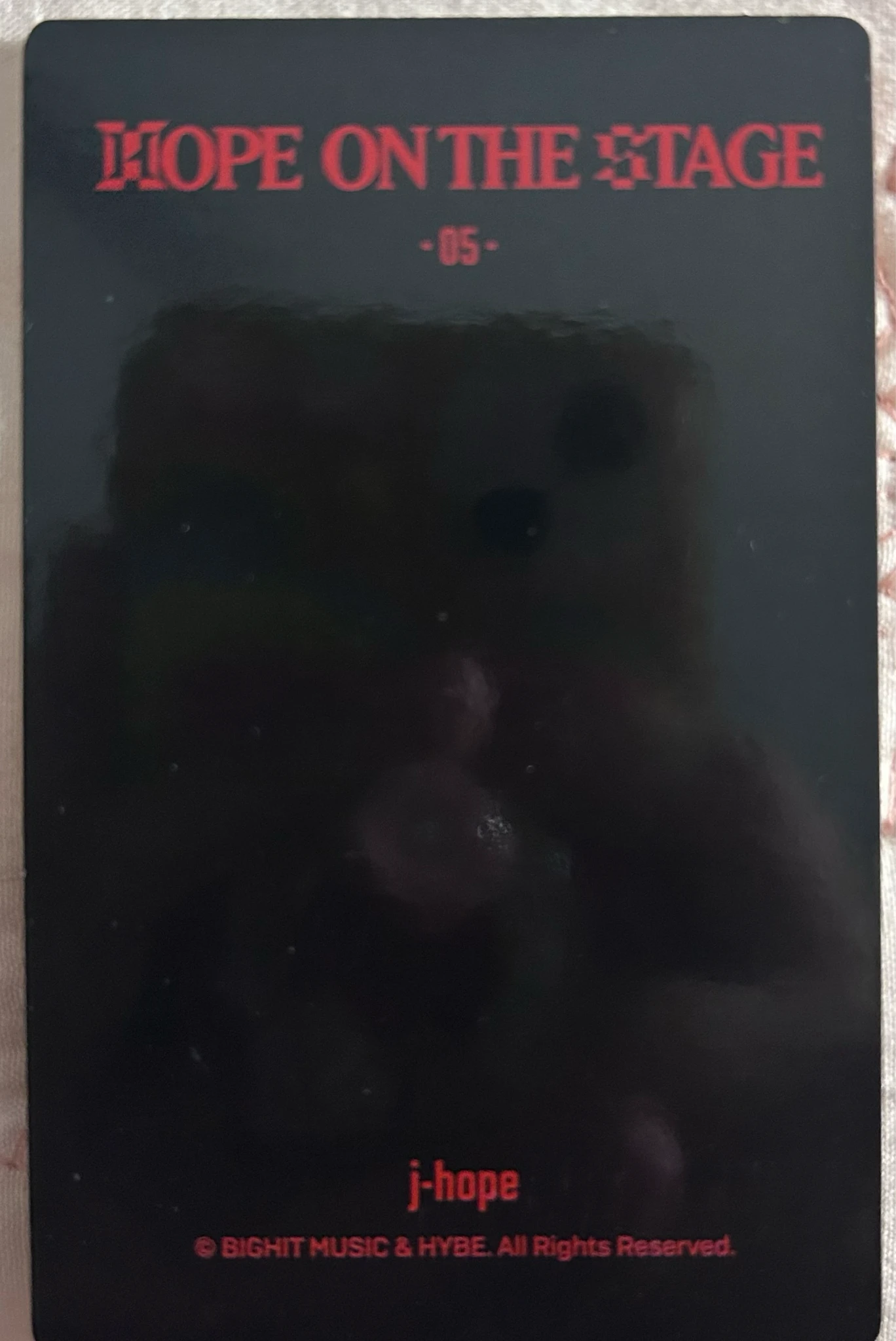 BTS j-hope BTS - J-HOPE - Hope On The Stage Tour Event 5/5 mini photocard listing photo 2