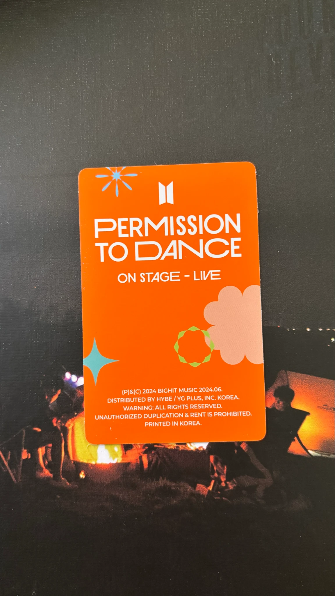 BTS Jin BTS-Jin-Album-Permission to Dance Live Album listing photo 2
