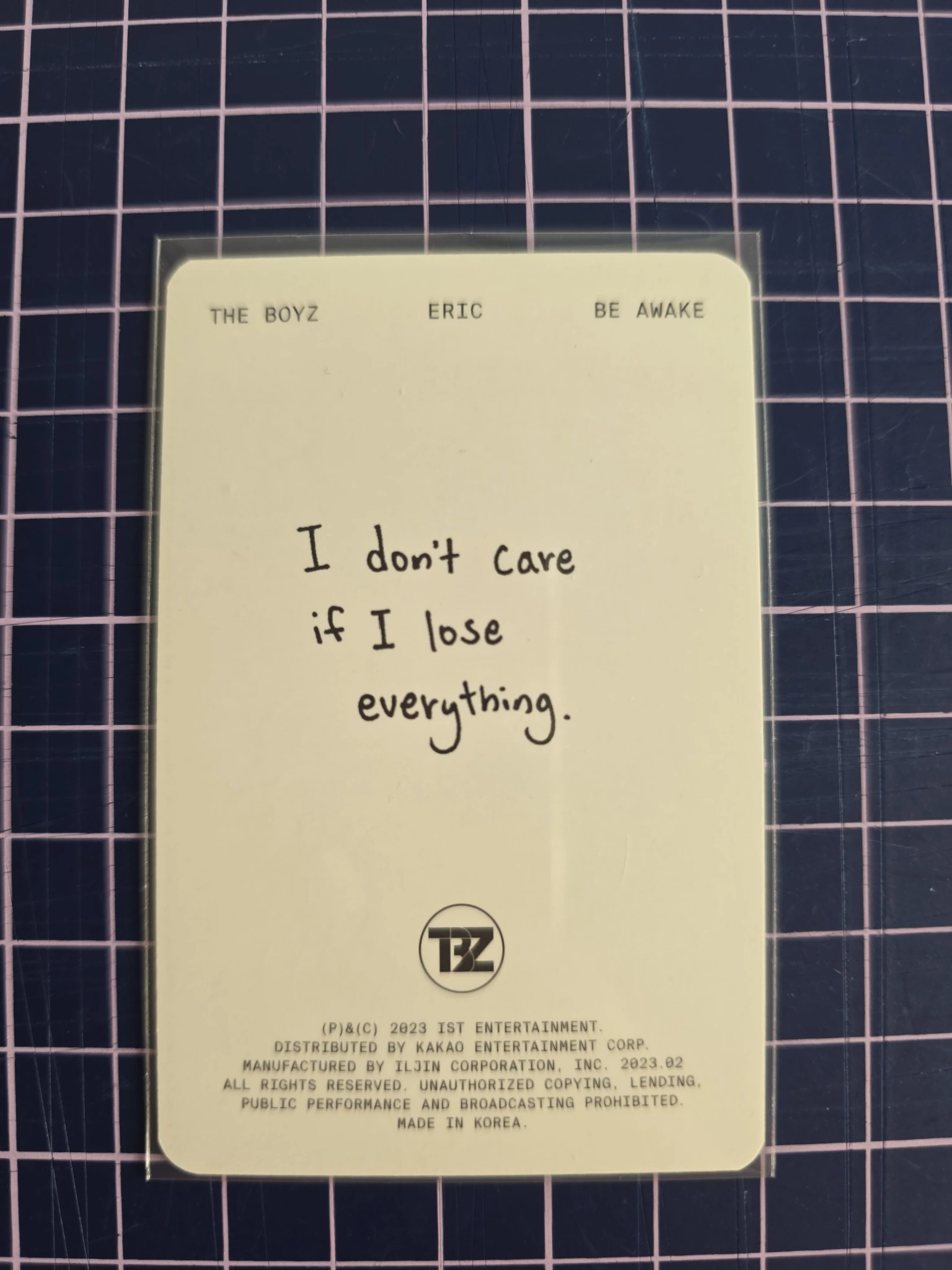 THE BOYZ Eric THE BOYZ - Eric - Be Awake Album Reason version listing photo 2