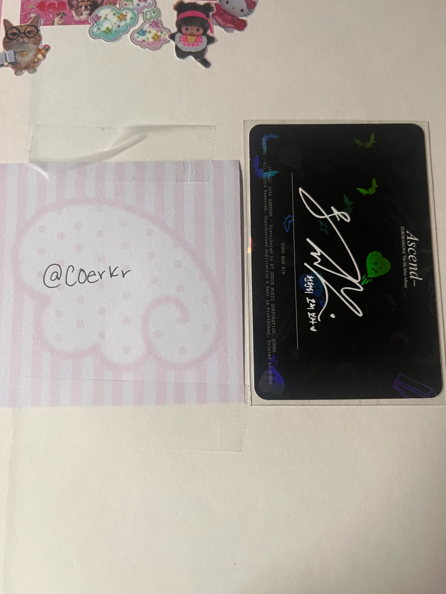 ZEROBASEONE Hanbin ZEROBASEONE - Hanbin - Ascend- Album album photocard 10 version listing photo 2