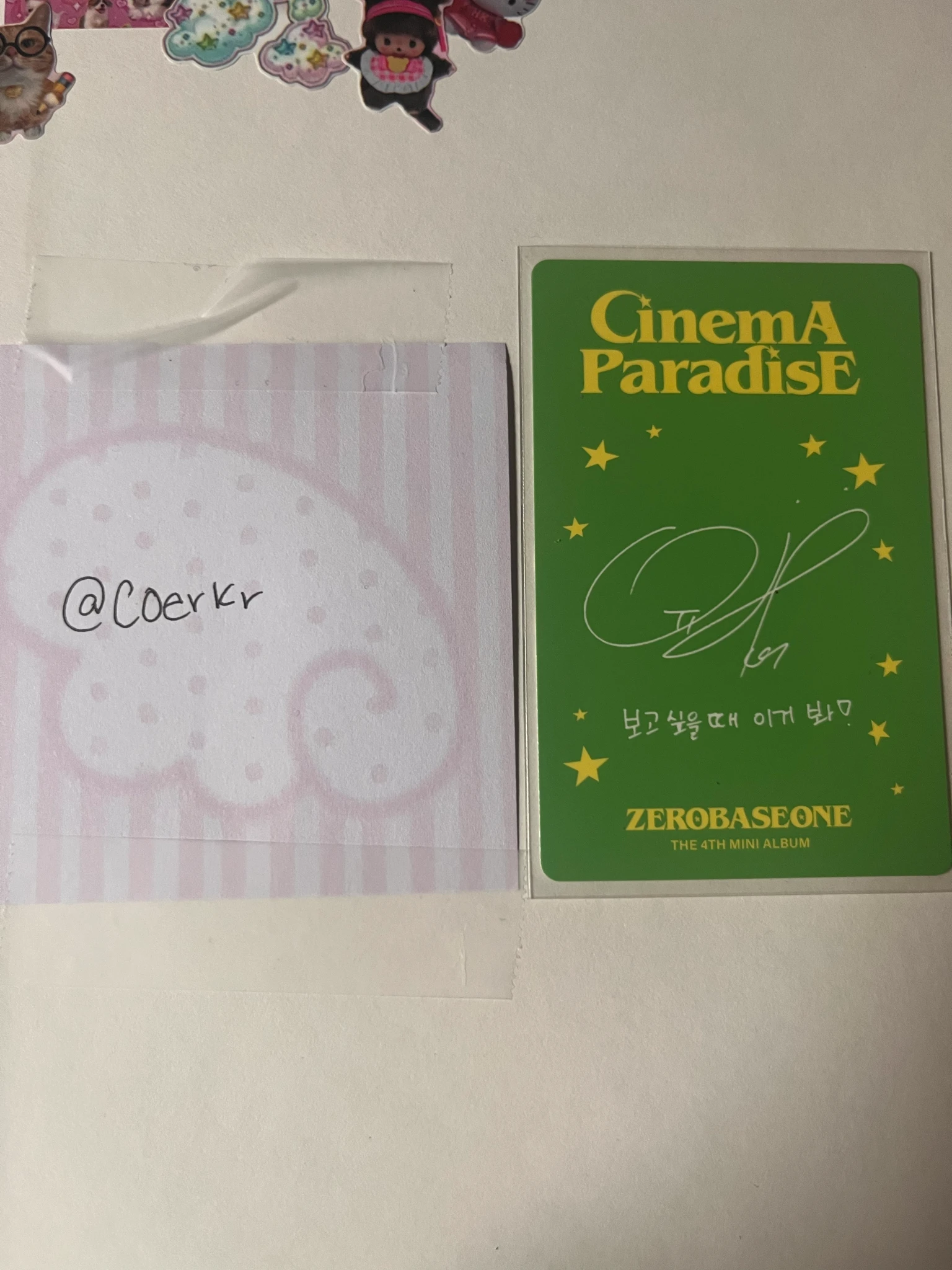 ZEROBASEONE Yujin ZEROBASEONE - Yujin - Cinema Paradise Album album photocard romance version listing photo 2