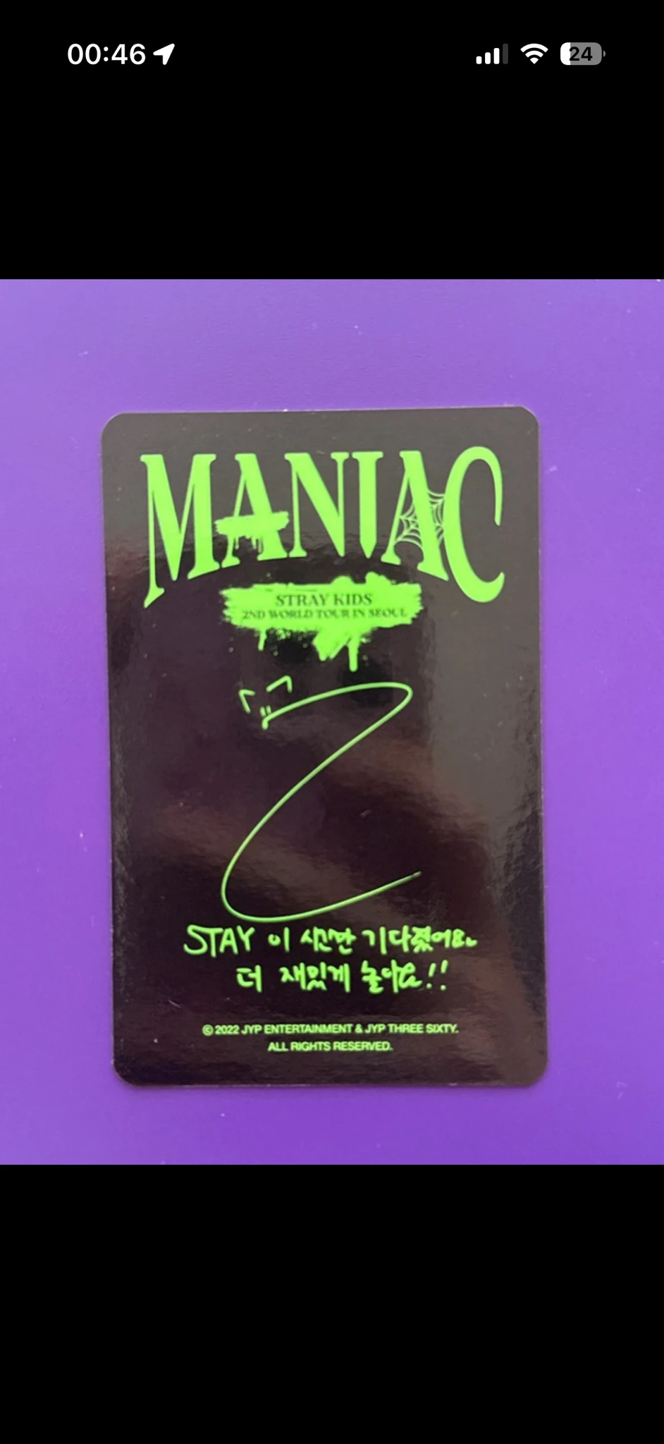 Stray Kids I.N Stray Kids - I.N - Maniac World Tour Event merch photocard random photocard listing photo 2