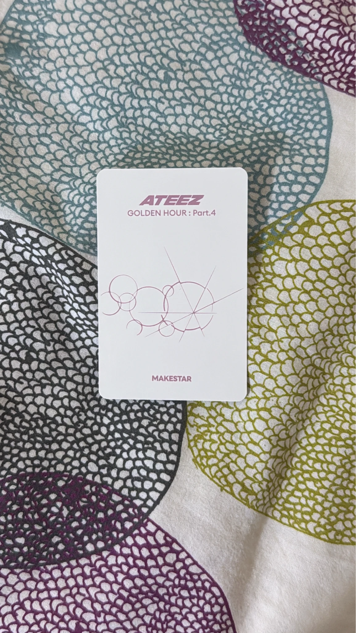 ATEEZ Seonghwa ATEEZ - Seonghwa - Golden Hour : Part.4 Album makestar pob (pre-order benefit) fansign round 5 listing photo 2
