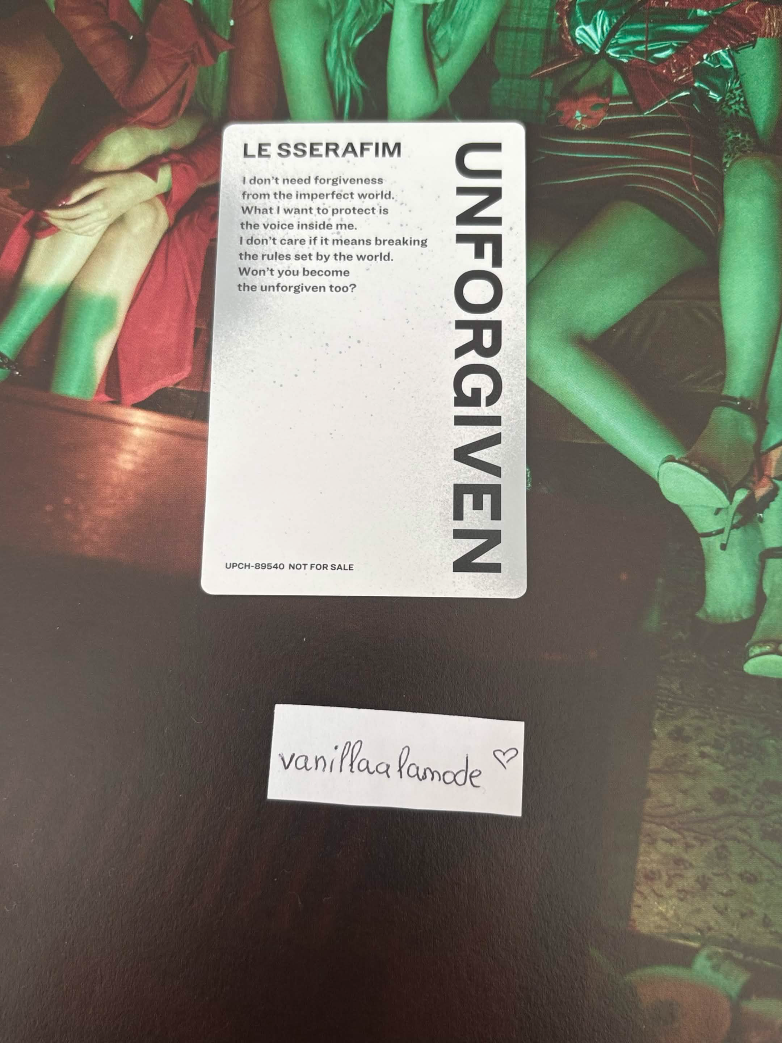 LE SSERAFIM LE SSERAFIM - Kim Chaewon & Hong Eunchae - UNFORGIVEN (Japanese Ver) Album album photocard Limited B Version listing photo 2