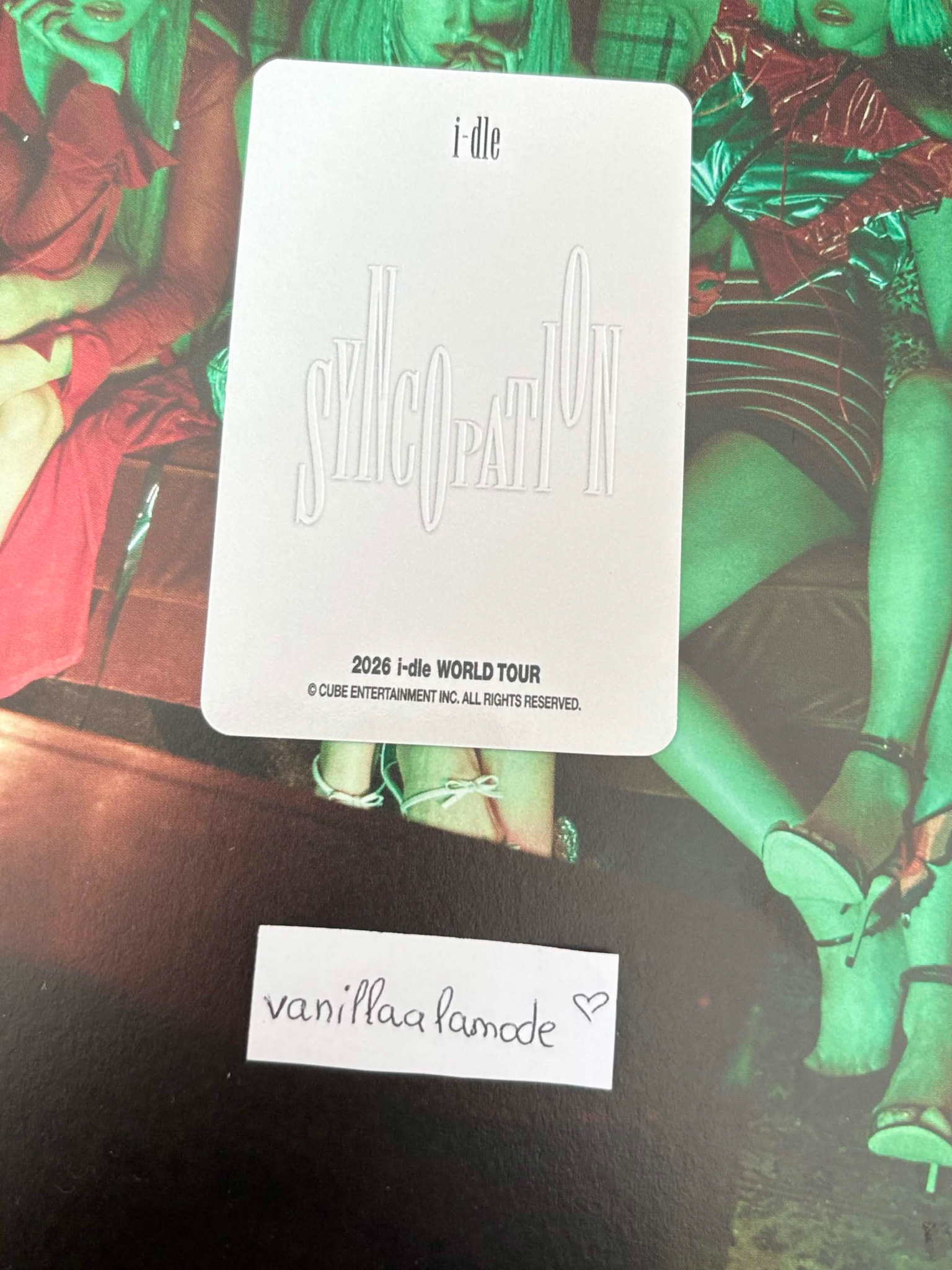 i-dle Shuhua i-dle - Shuhua - 2026 World Tour [Syncopation] Event photocard pack seoul listing photo 2