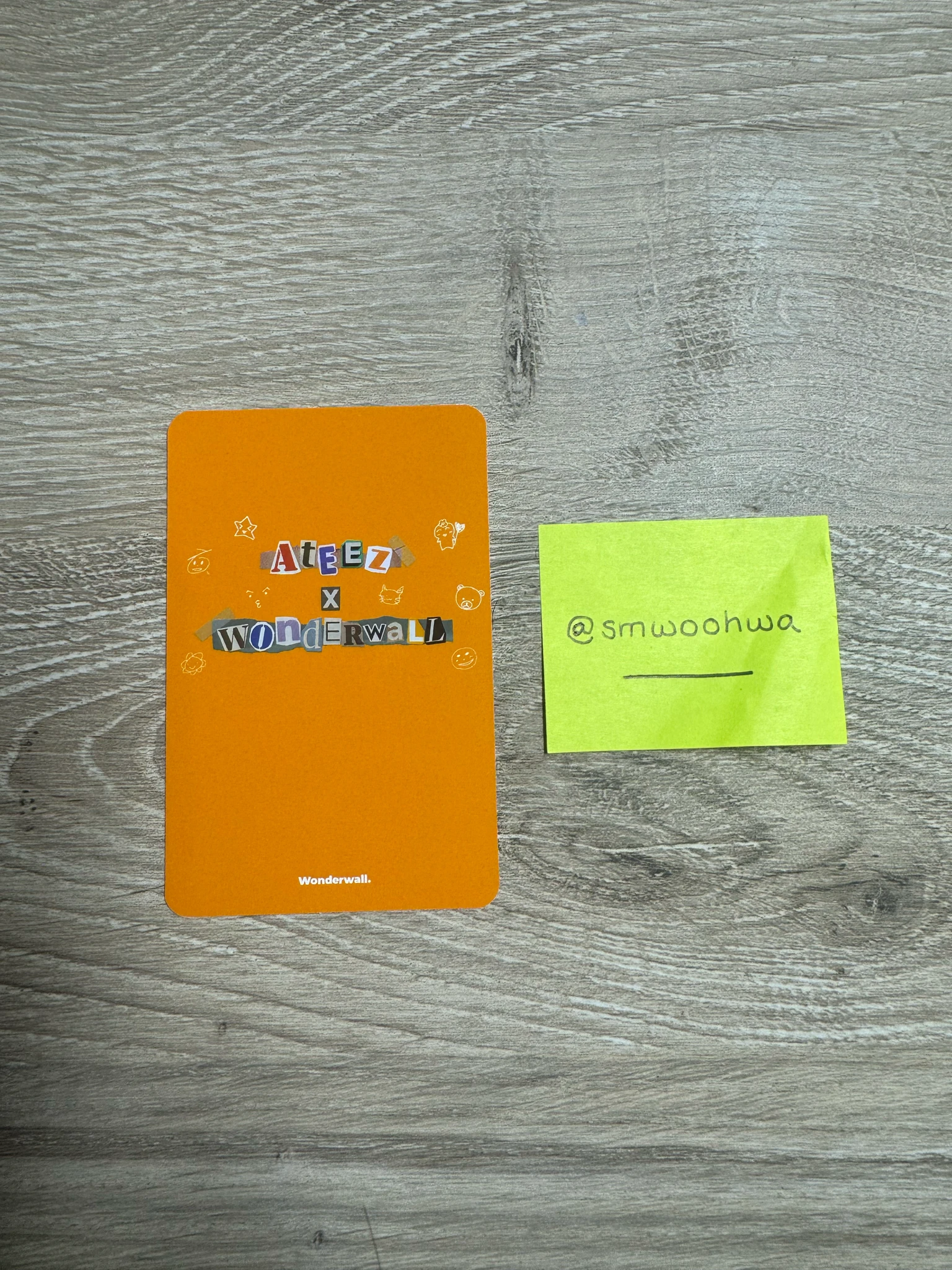 ATEEZ Yeosang ATEEZ - Yeosang - Wonderwall Merchline Other merch photocard round 1 brand collaboration first collaboration wonderwall listing photo 2