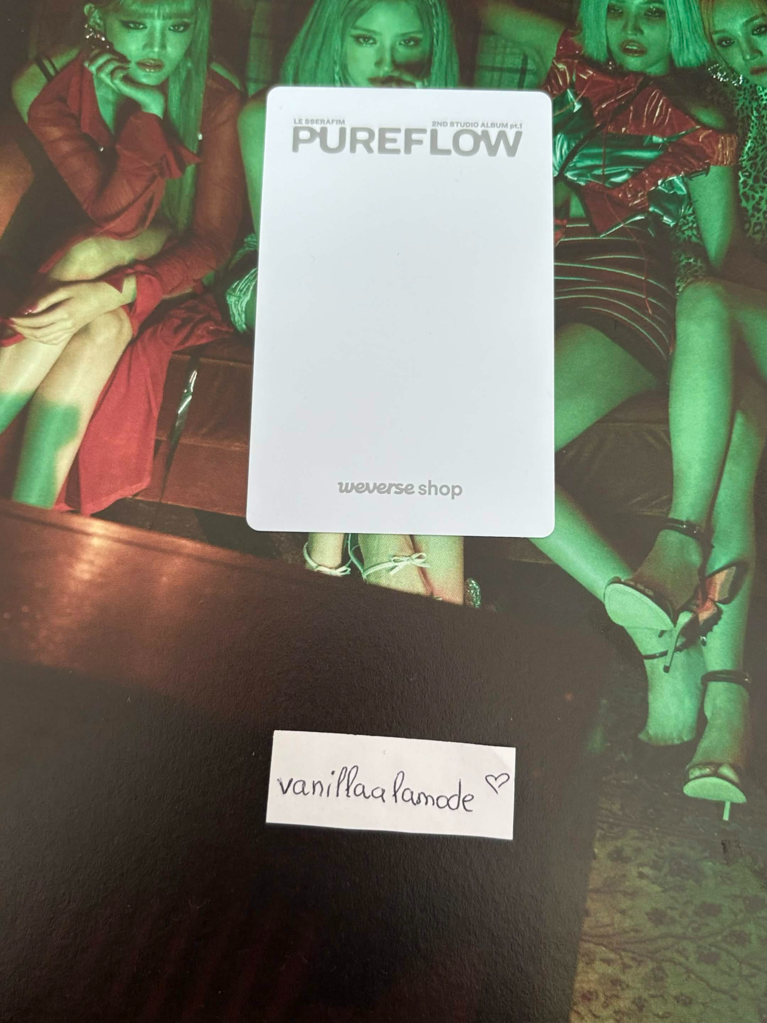 LE SSERAFIM Sakura LE SSERAFIM - Sakura - PUREFLOW pt.1 Album pob (pre-order benefit) weverse global shop (wvg) compact version listing photo 2
